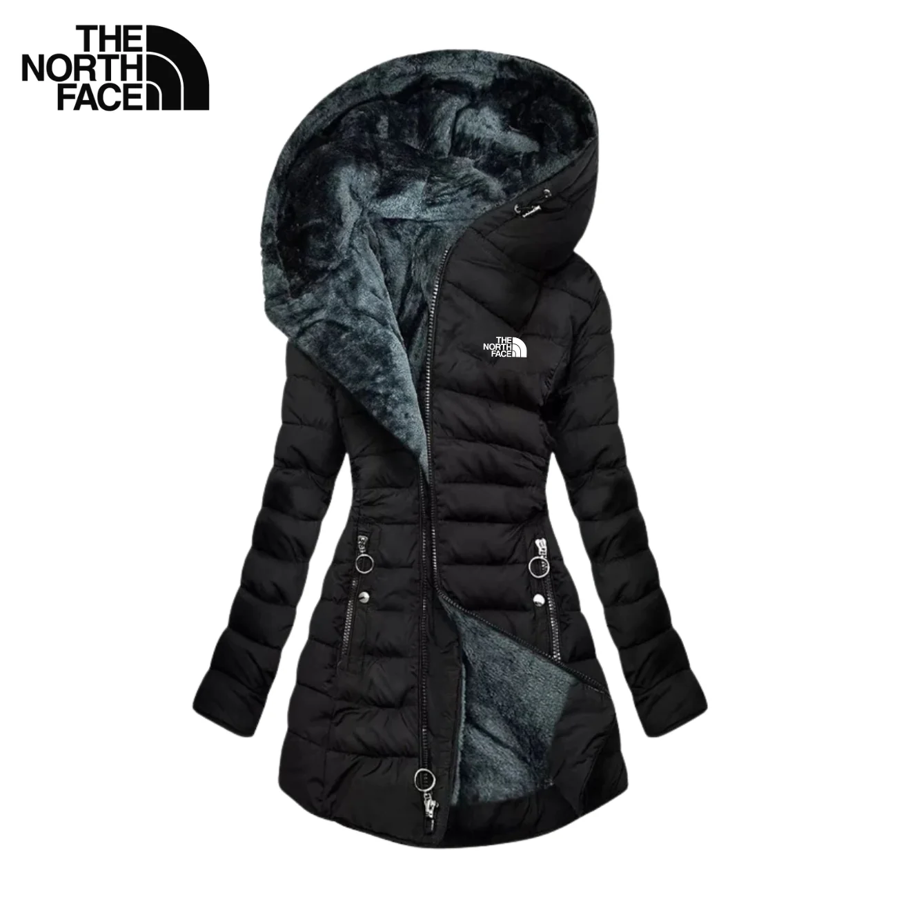Hooded Puffer Coat with Plush Lining - CLEARANCE SALE