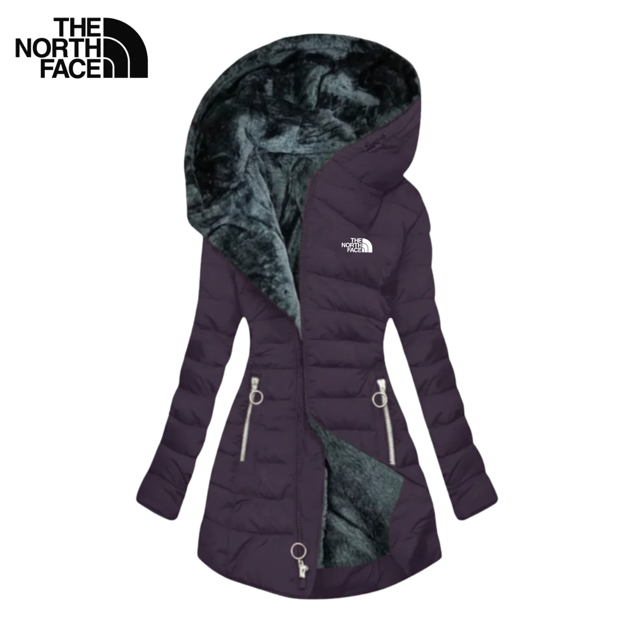 Hooded Puffer Coat with Plush Lining - CLEARANCE SALE - Image 10