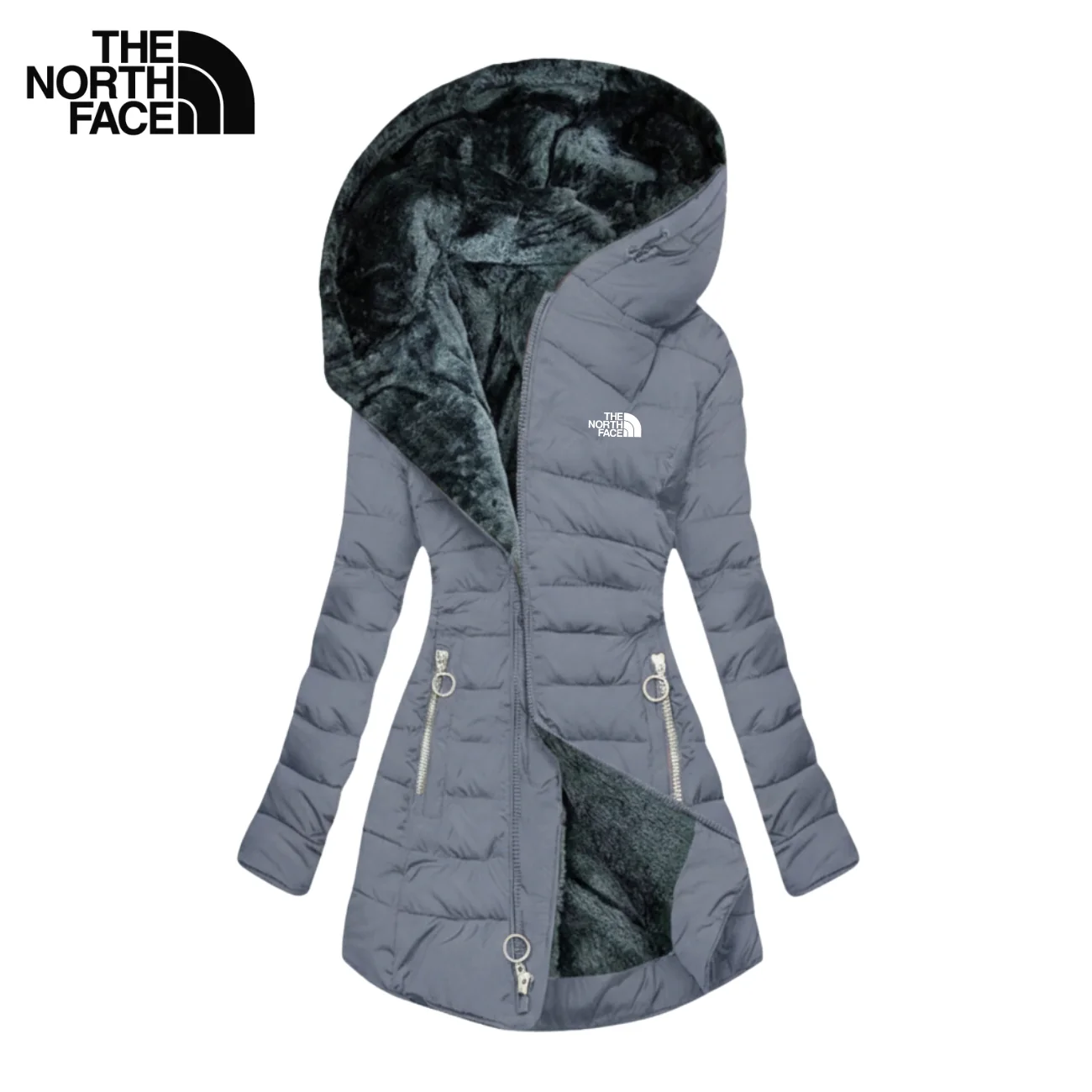 Hooded Puffer Coat with Plush Lining - CLEARANCE SALE - Image 2