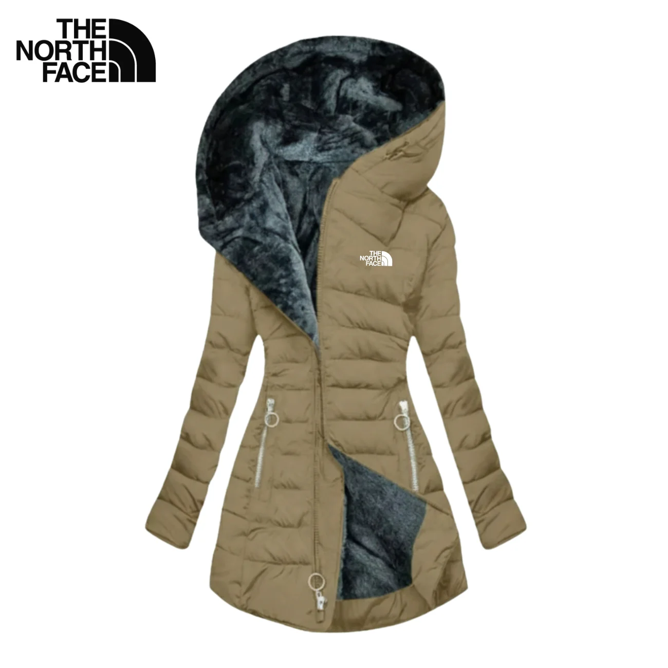 Hooded Puffer Coat with Plush Lining - CLEARANCE SALE - Image 6