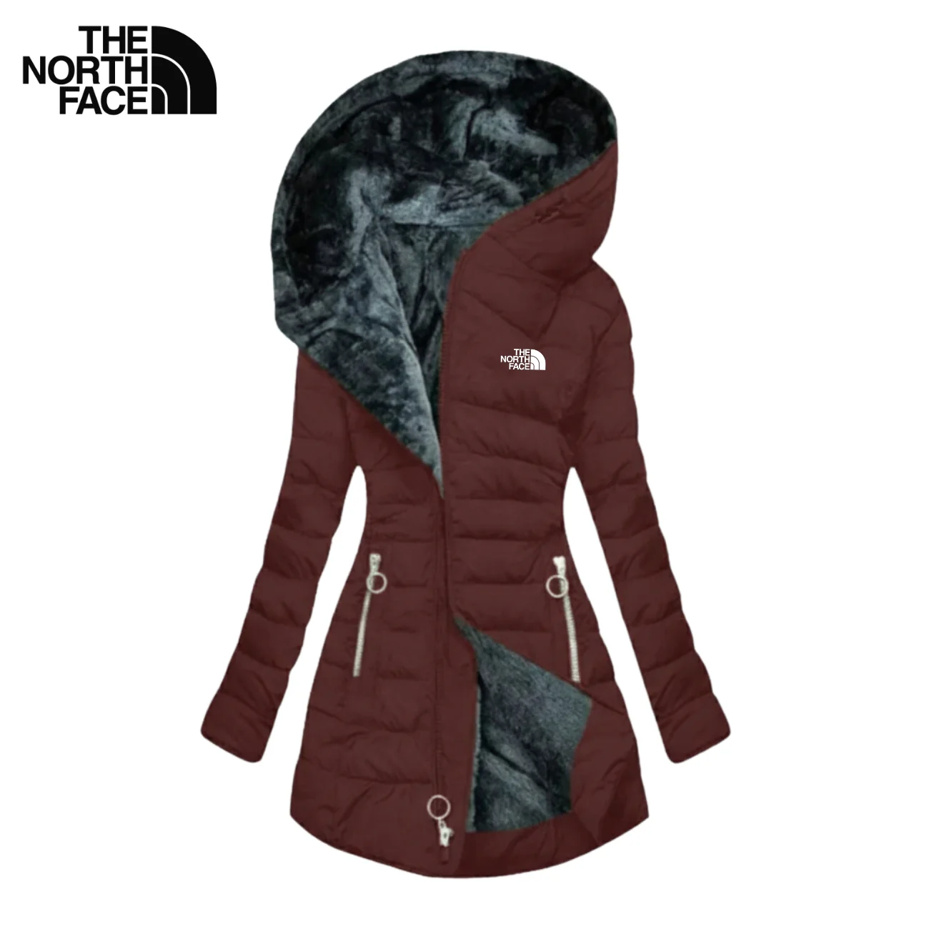 Hooded Puffer Coat with Plush Lining - CLEARANCE SALE - Image 9