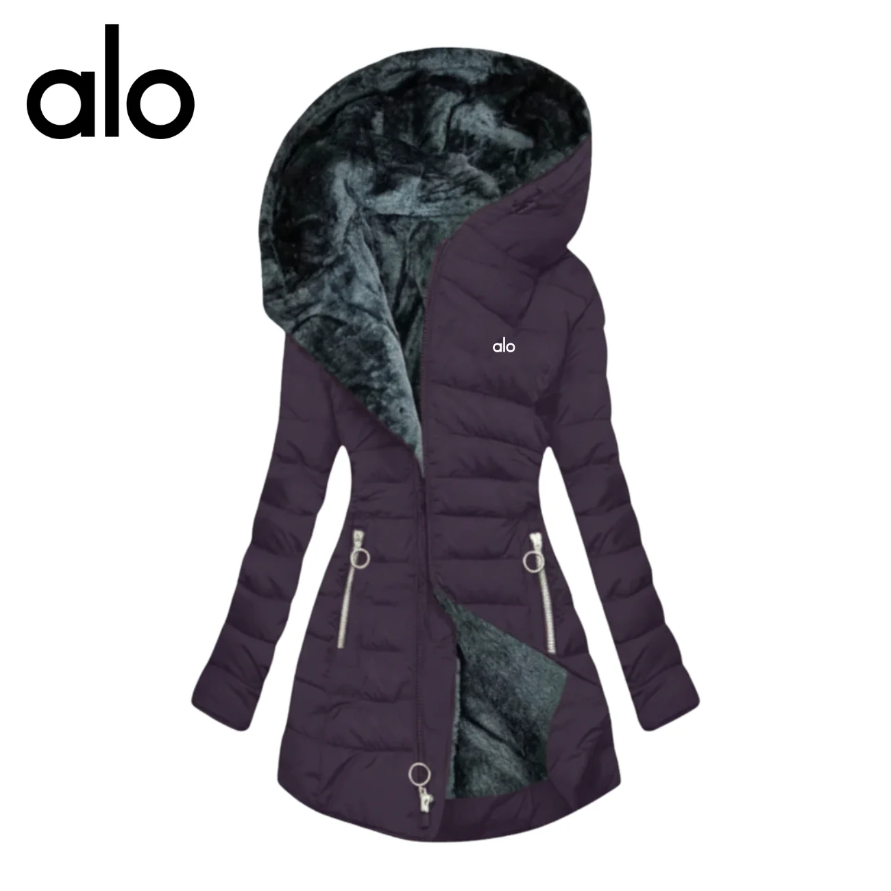 Hooded Puffer Coat with Plush Lining - CLEARANCE SALE - - Image 10