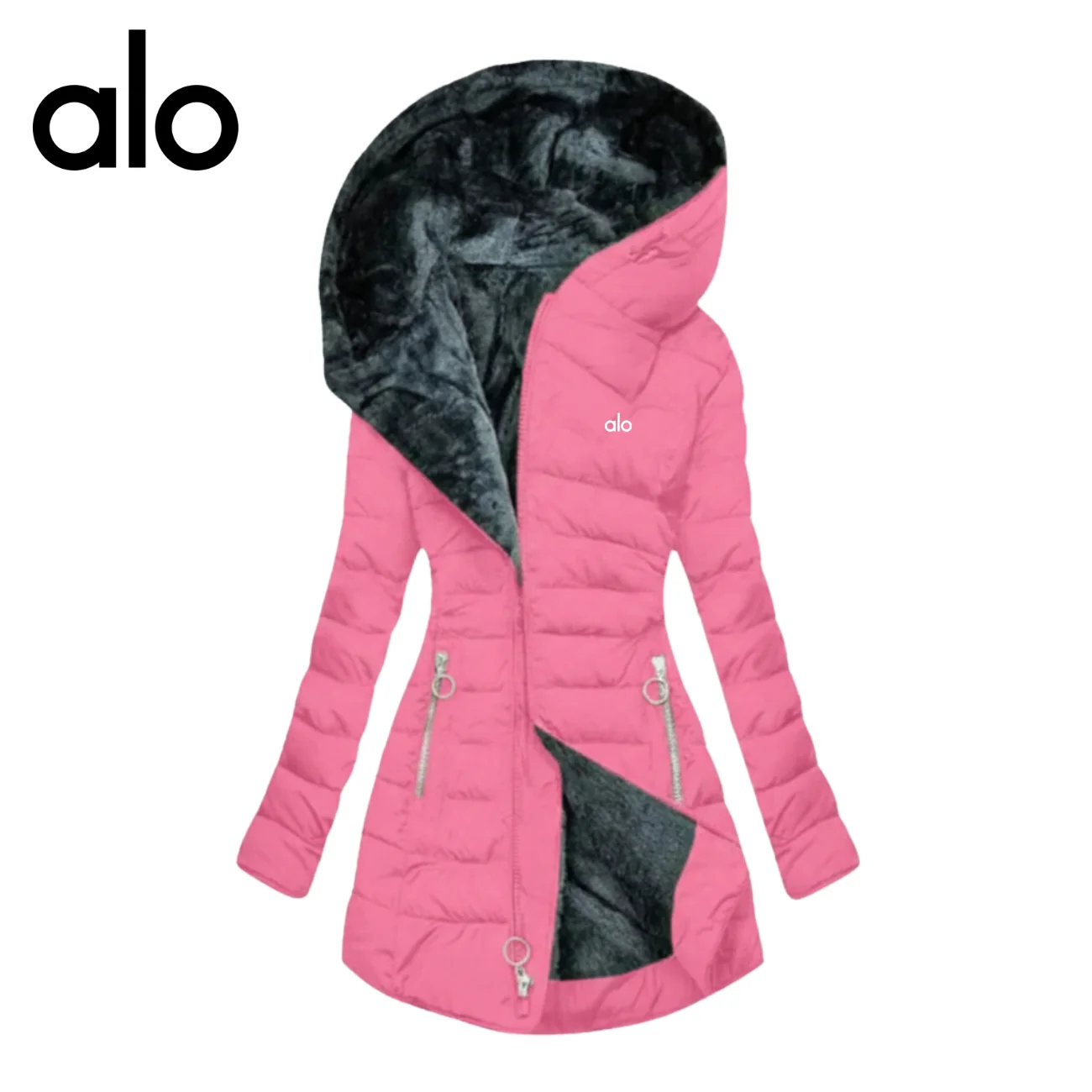 Hooded Puffer Coat with Plush Lining - CLEARANCE SALE - - Image 11
