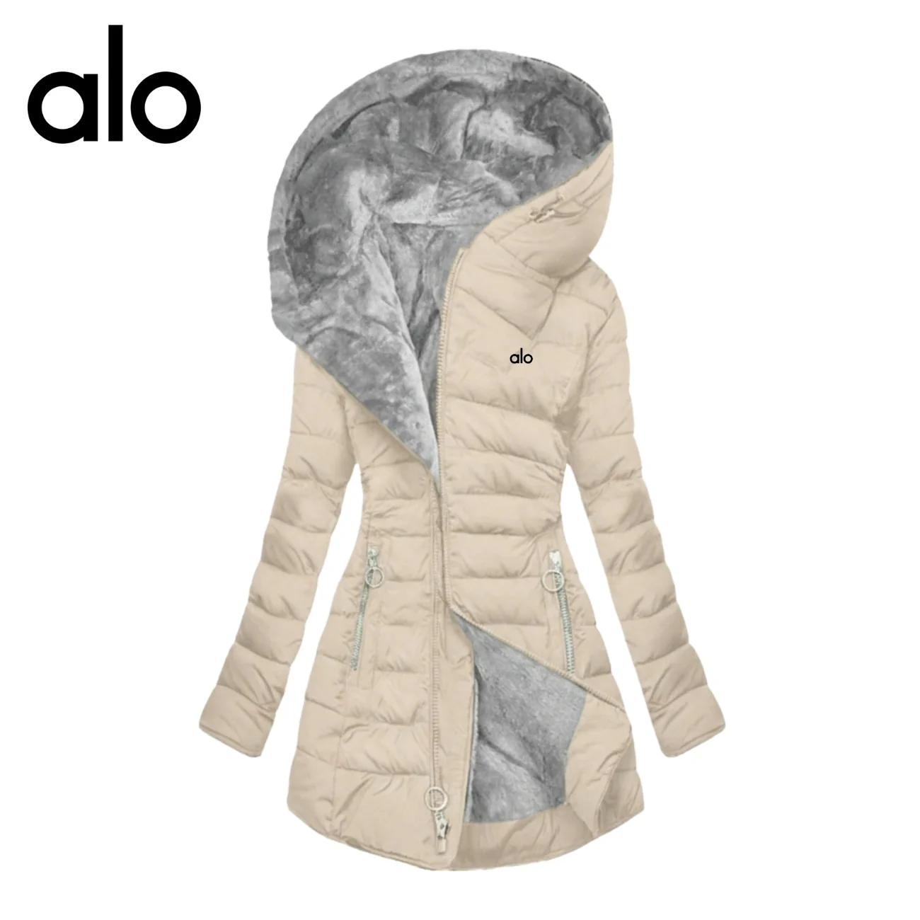 Hooded Puffer Coat with Plush Lining - CLEARANCE SALE - - Image 5