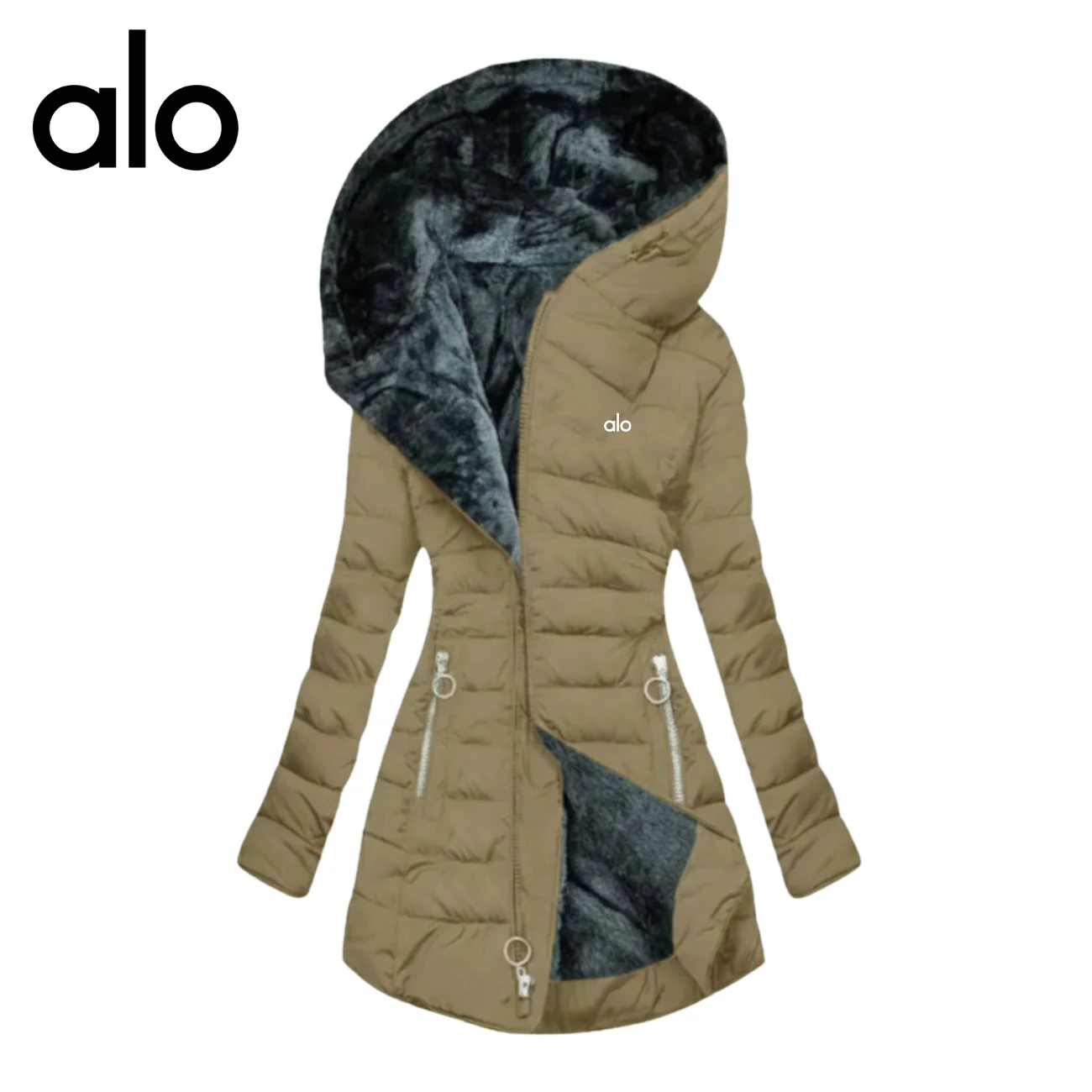 Hooded Puffer Coat with Plush Lining - CLEARANCE SALE - - Image 6