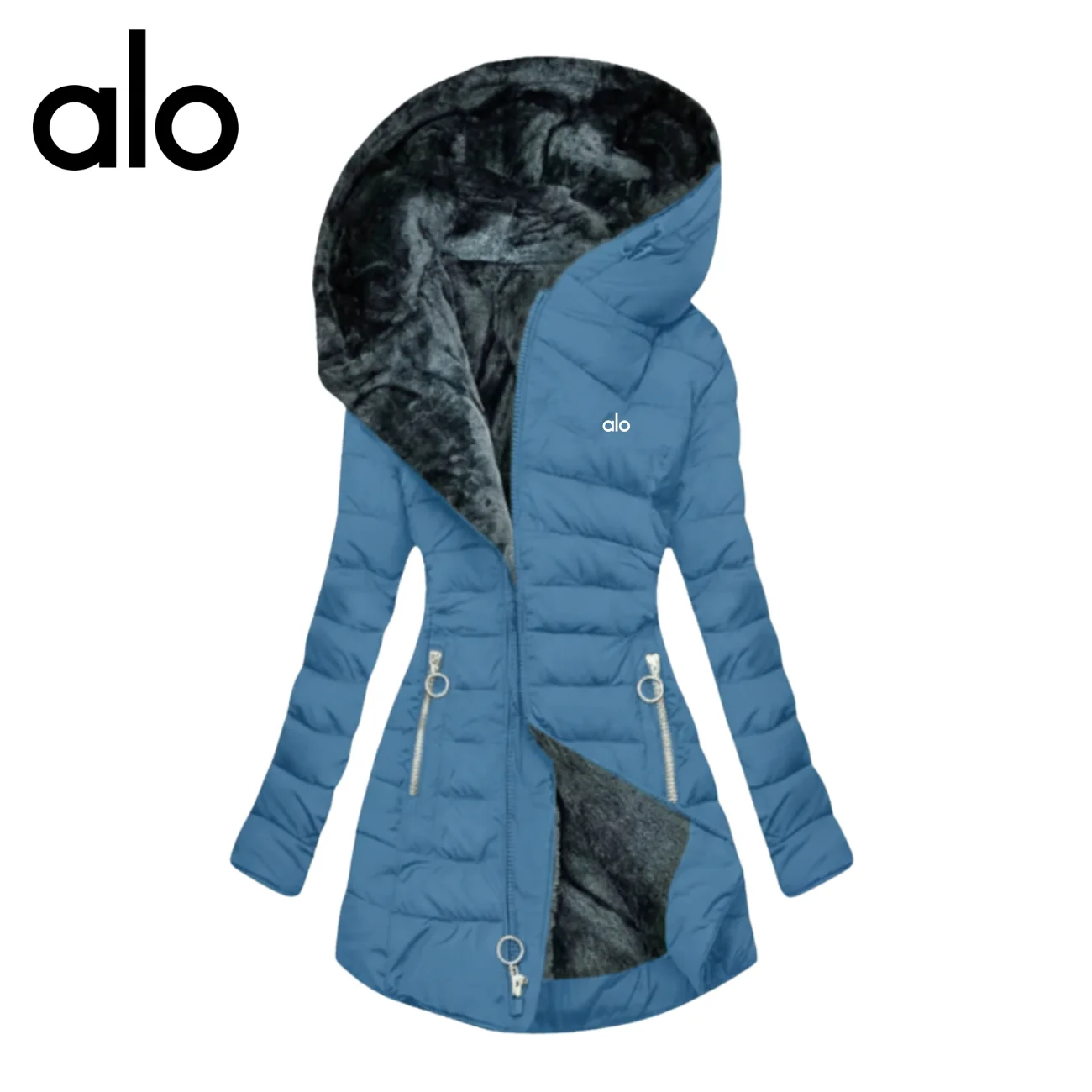Hooded Puffer Coat with Plush Lining - CLEARANCE SALE - - Image 7