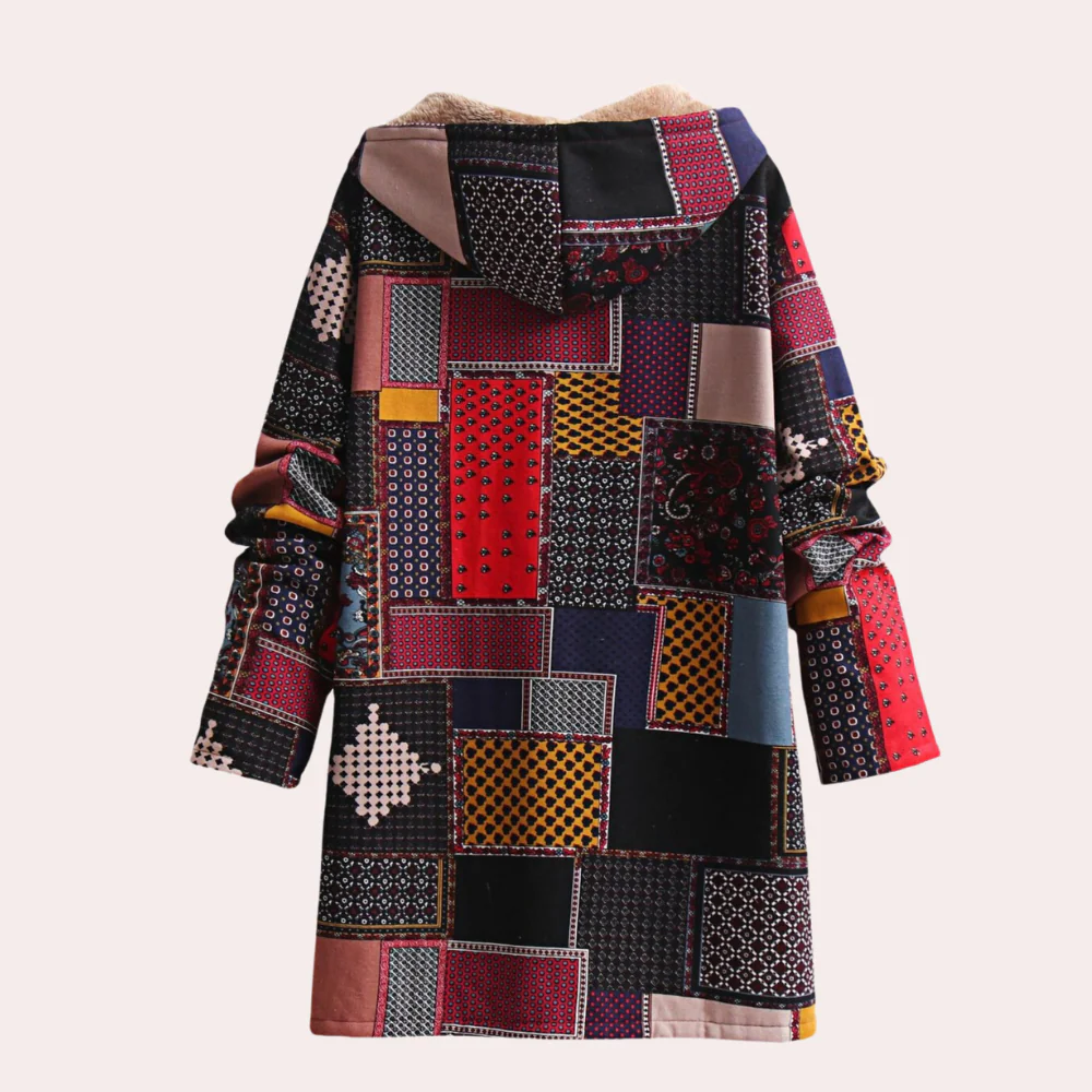Isabella – Women’s Long Winter Jacket with Wool Hood - Image 3