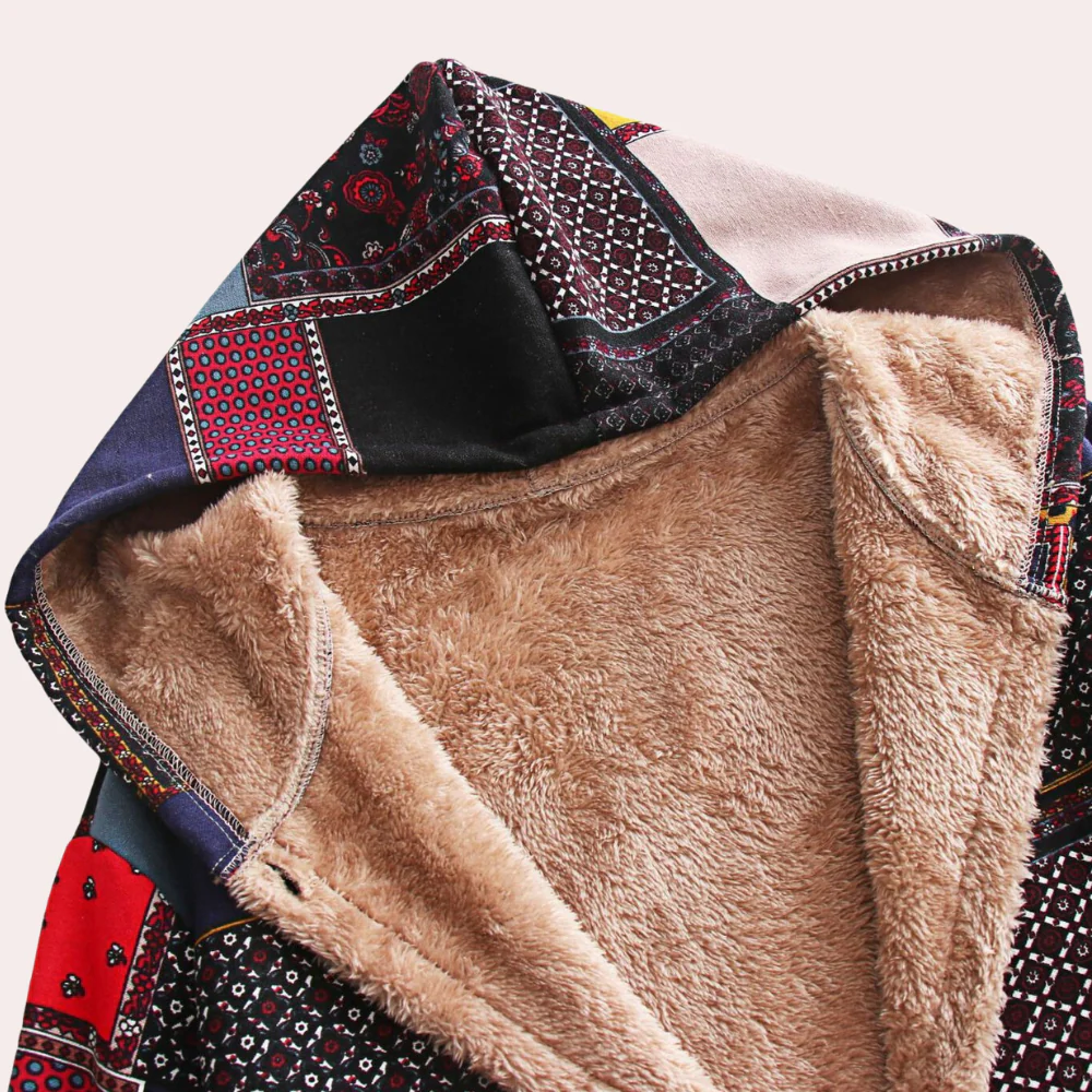 Isabella – Women’s Long Winter Jacket with Wool Hood - Image 5