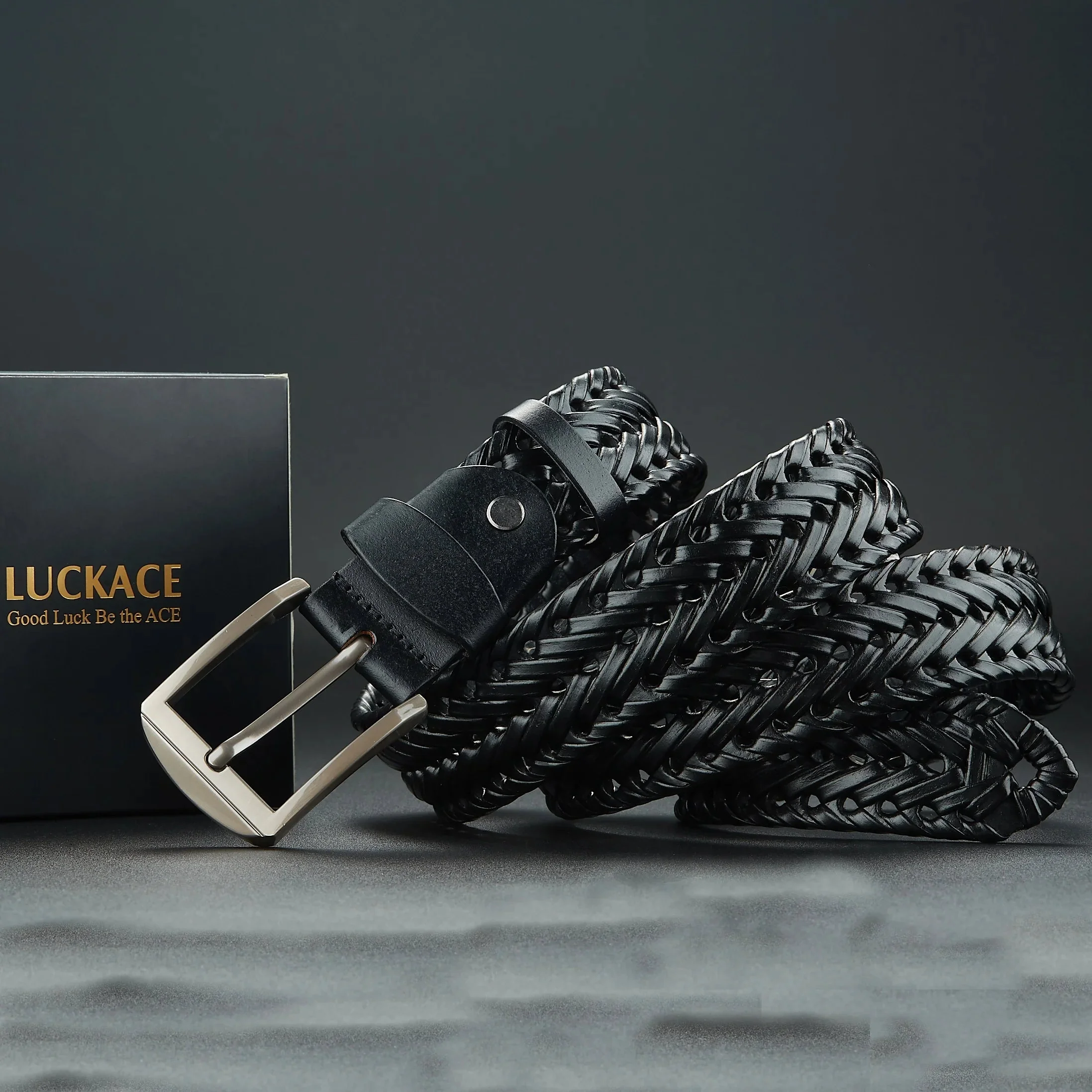 Kingsley Woven Leather Belt - Image 3