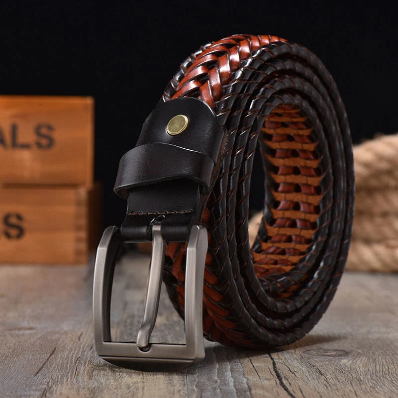 Kingsley Woven Leather Belt - Image 5