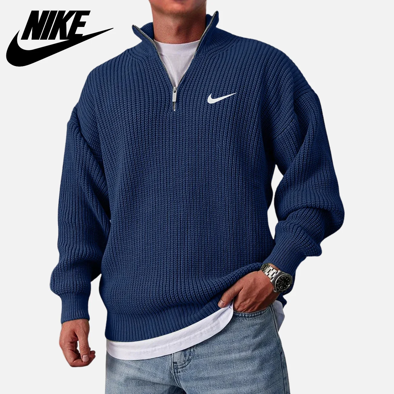 Knit Half-Zip Sweater || CLEARANCE SALE - Image 3