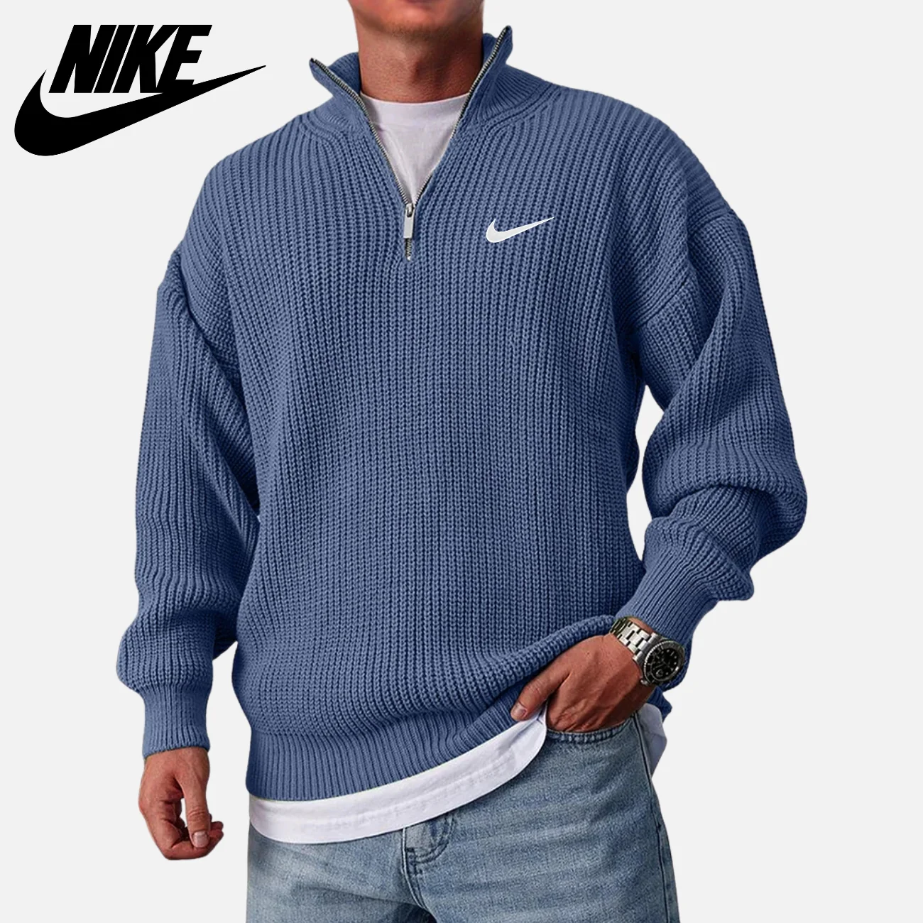 Knit Half-Zip Sweater || CLEARANCE SALE - Image 4