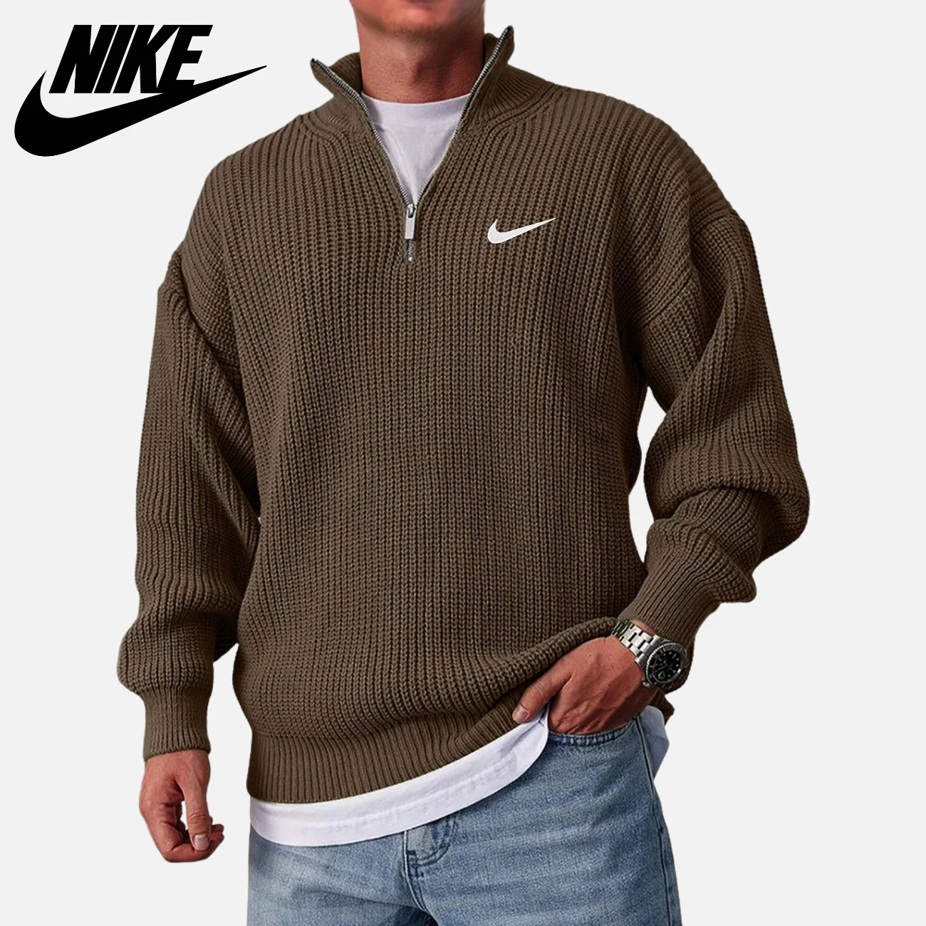 Knit Half-Zip Sweater || CLEARANCE SALE - Image 7