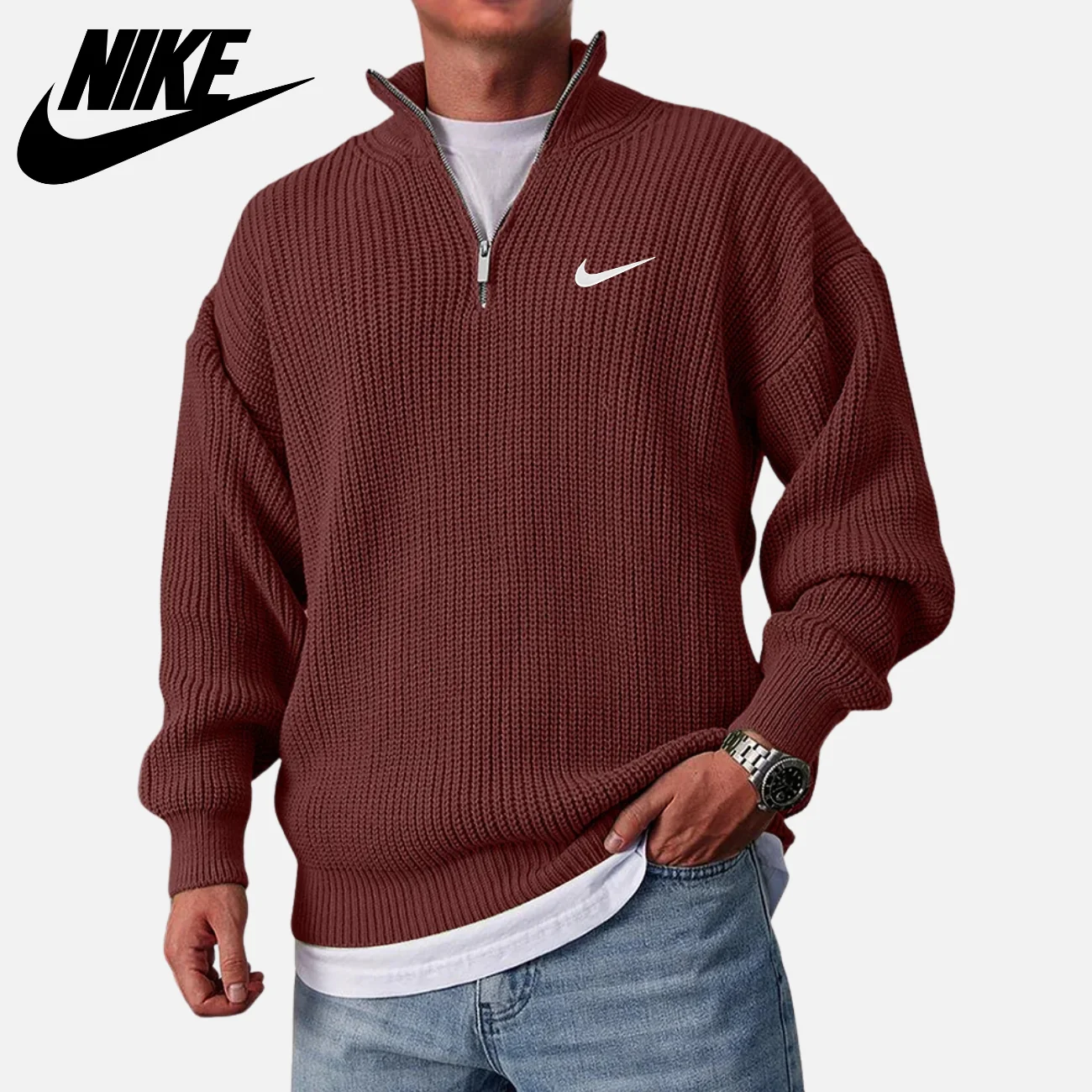 Knit Half-Zip Sweater || CLEARANCE SALE - Image 8