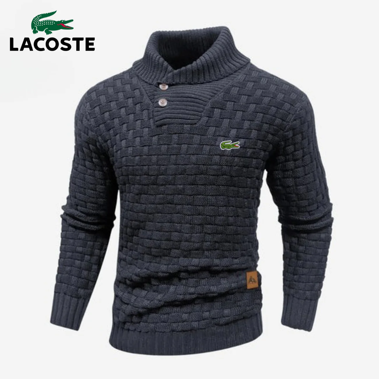 Knitted Sweater with Buttoned Collar || CLEARANCE SALE - Image 4