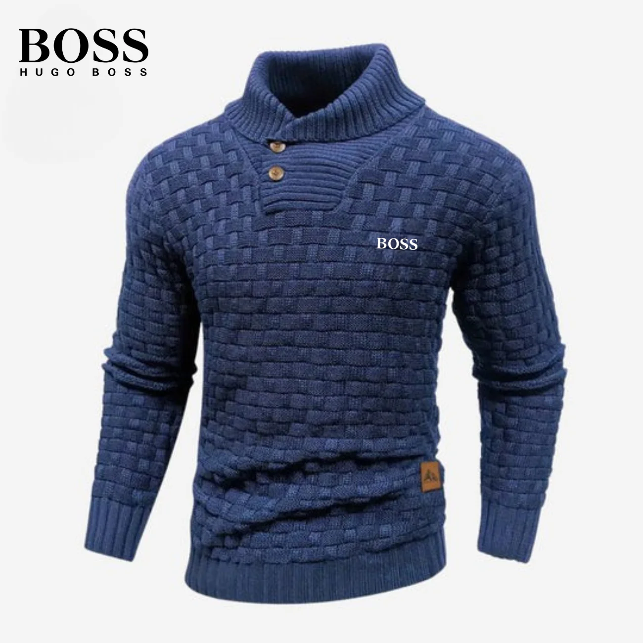 Knitted Sweater with Buttoned Collar || CLEARANCE SALE