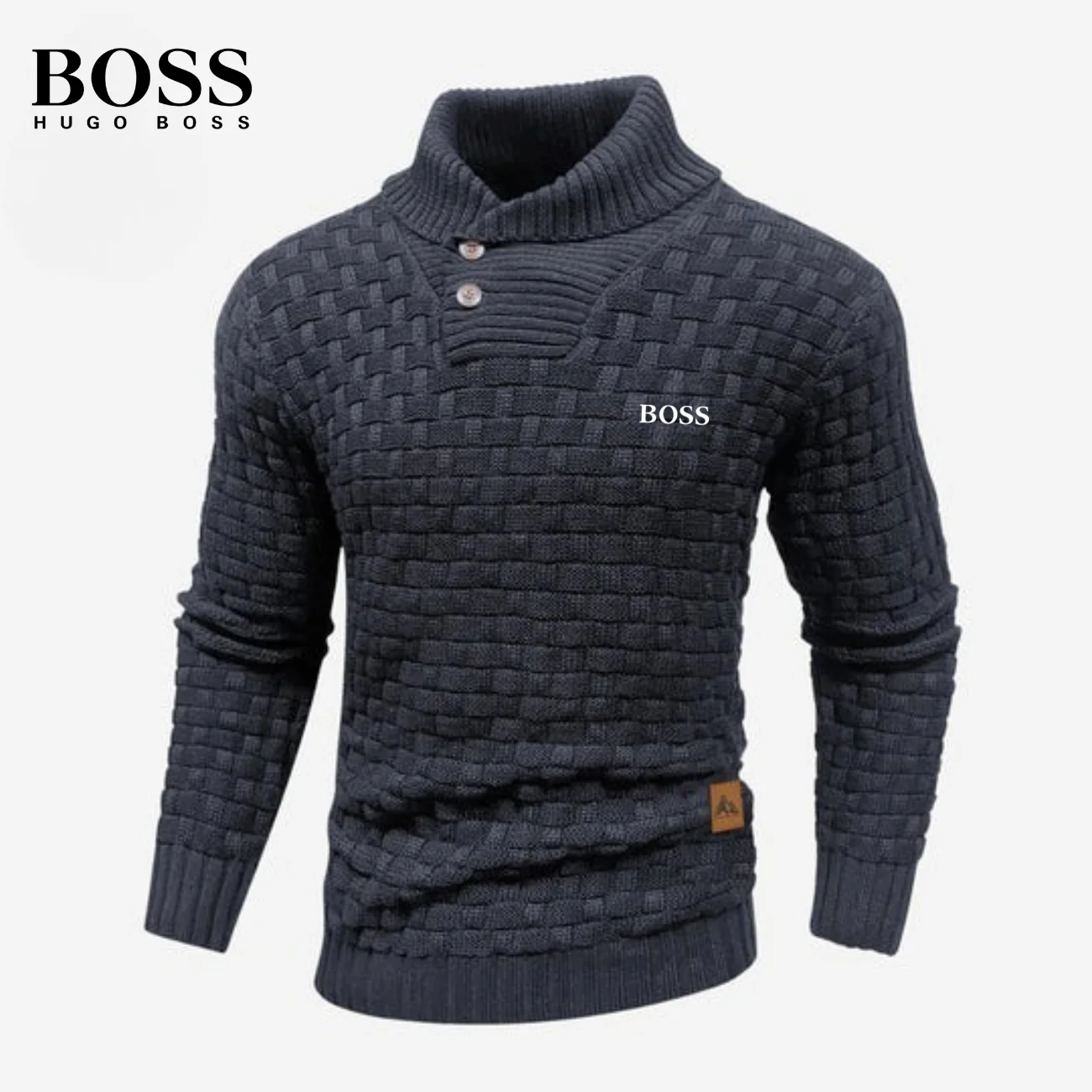 Knitted Sweater with Buttoned Collar || CLEARANCE SALE - Image 4