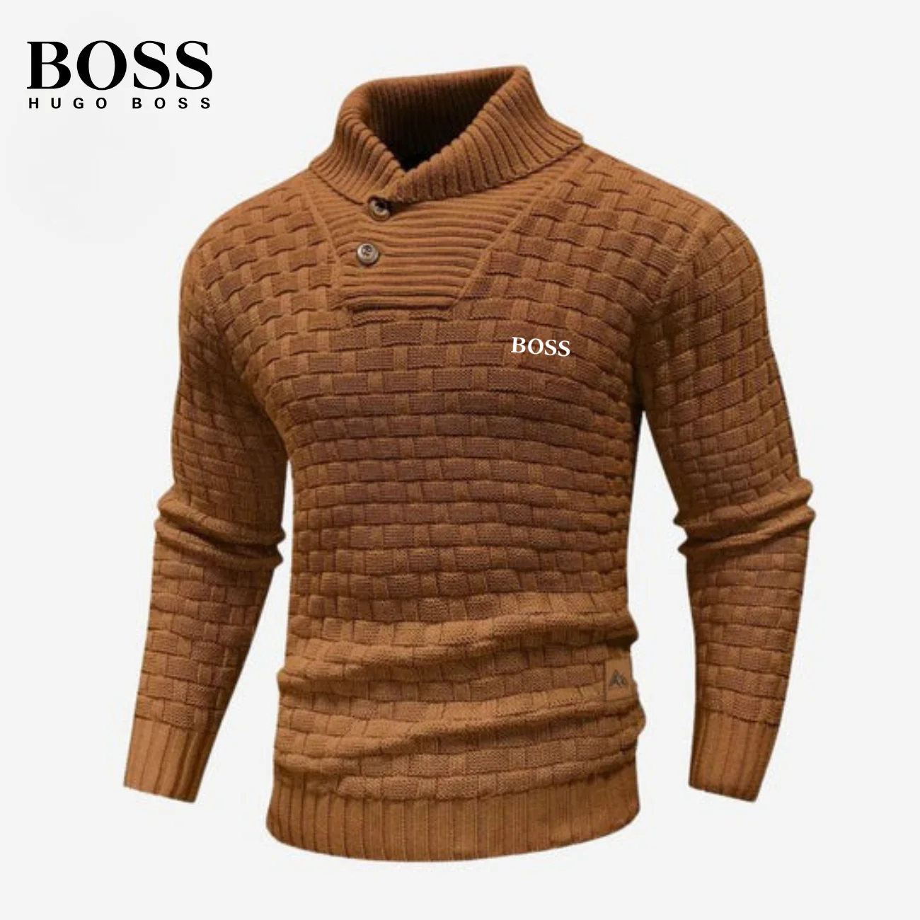 Knitted Sweater with Buttoned Collar || CLEARANCE SALE - Image 5