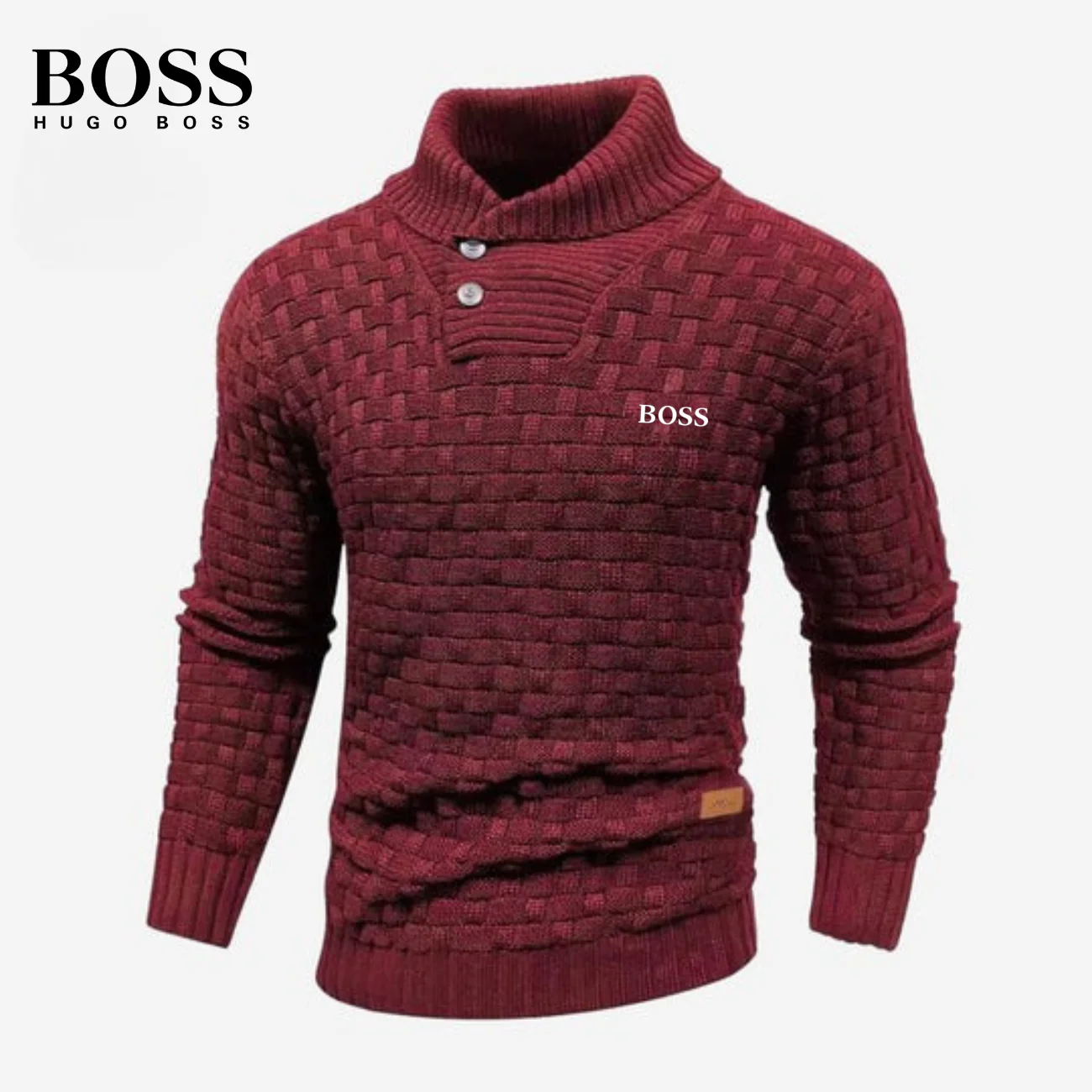 Knitted Sweater with Buttoned Collar || CLEARANCE SALE - Image 9
