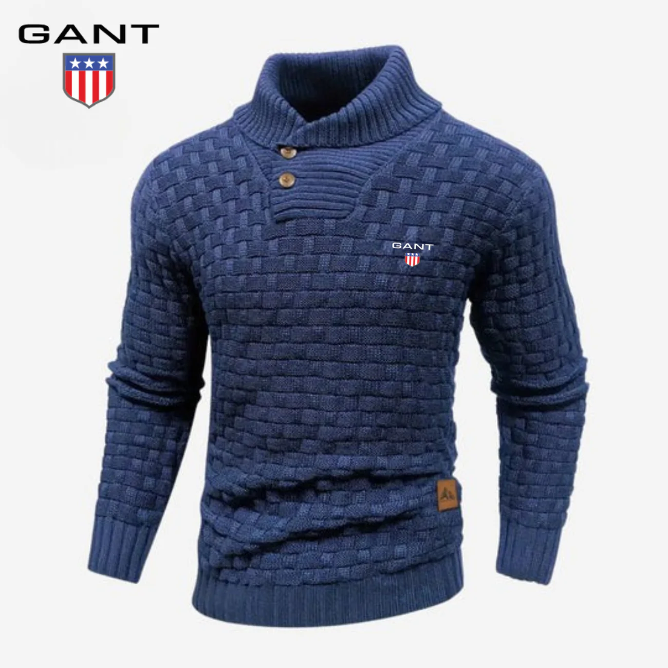 Knitted Sweater with Buttoned Collar || CLEARANCE SALE