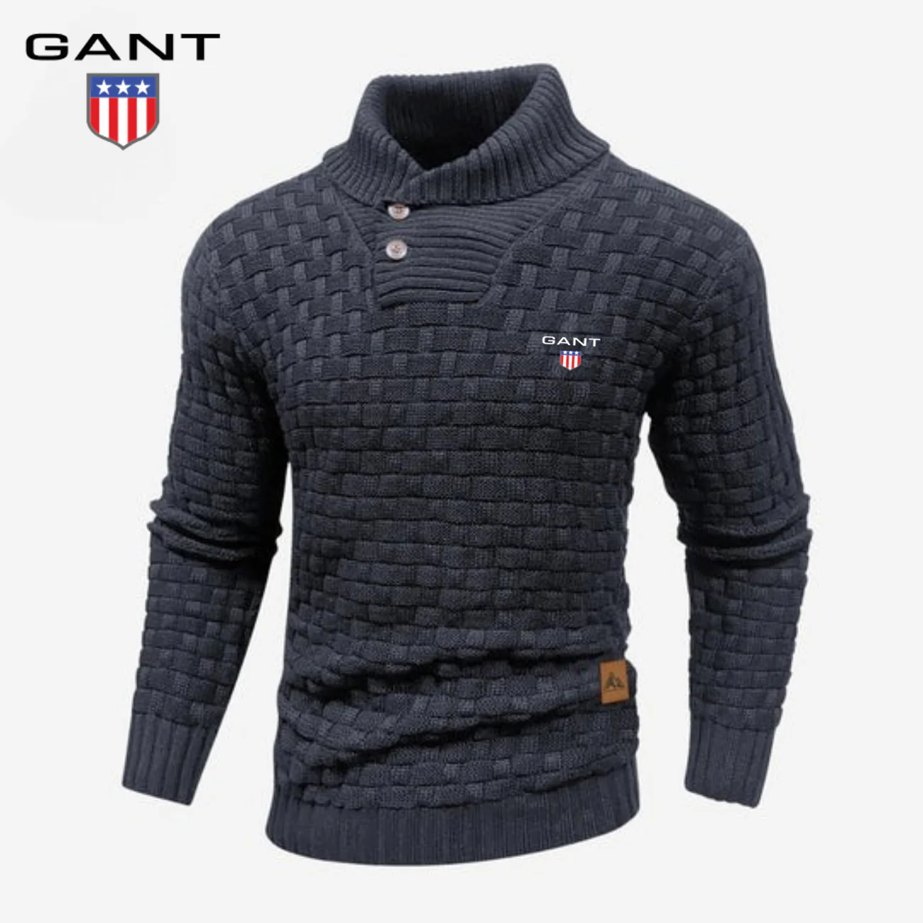 Knitted Sweater with Buttoned Collar || CLEARANCE SALE - Image 4