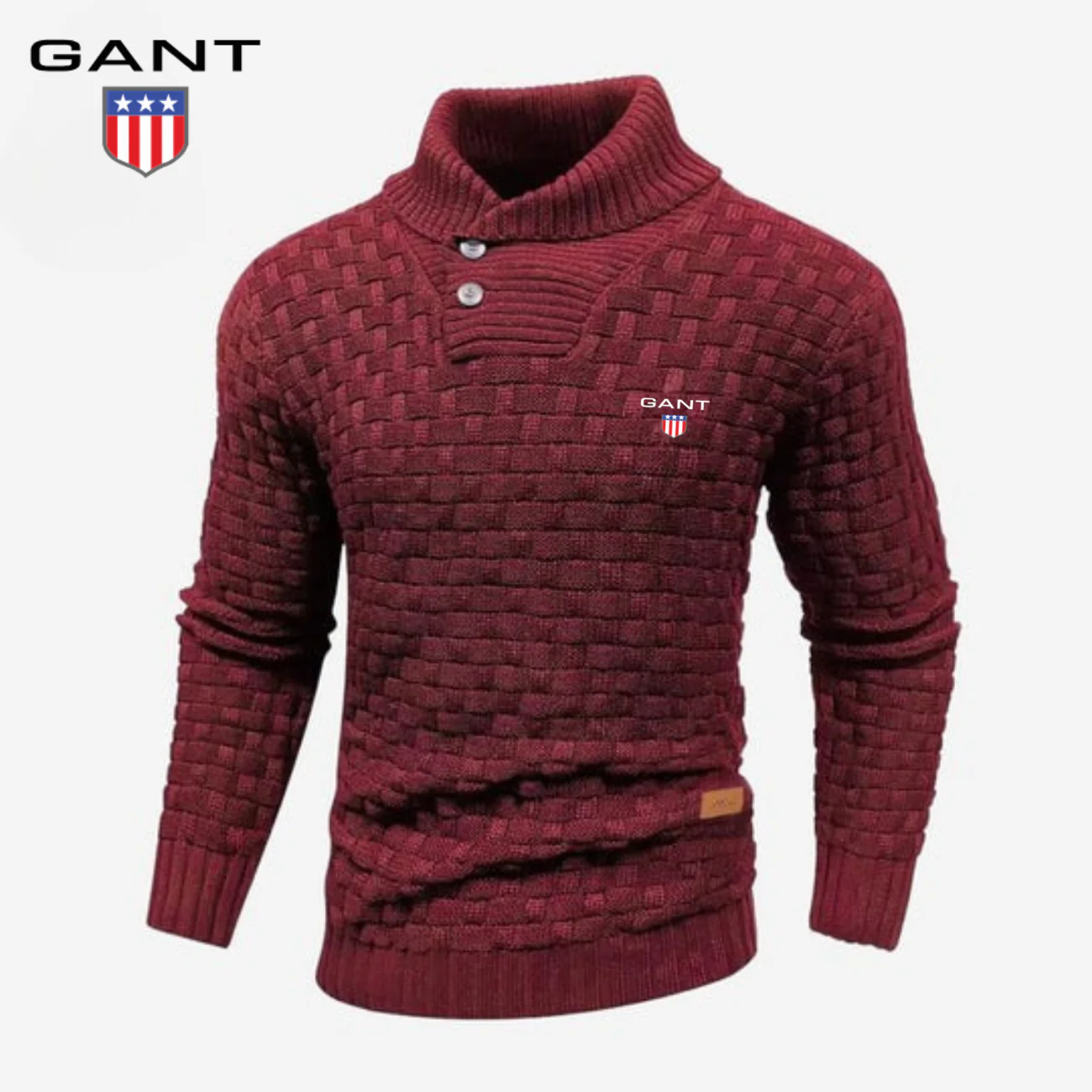 Knitted Sweater with Buttoned Collar || CLEARANCE SALE - Image 9