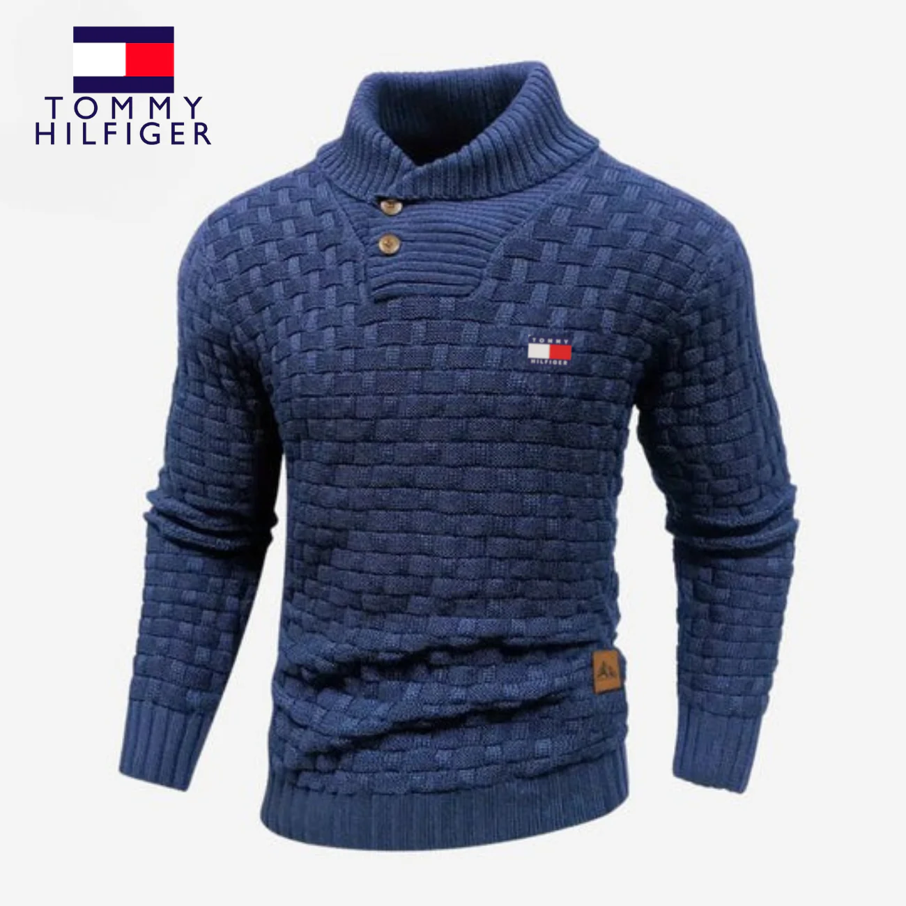 Knitted Sweater with Buttoned Collar || CLEARANCE SALE