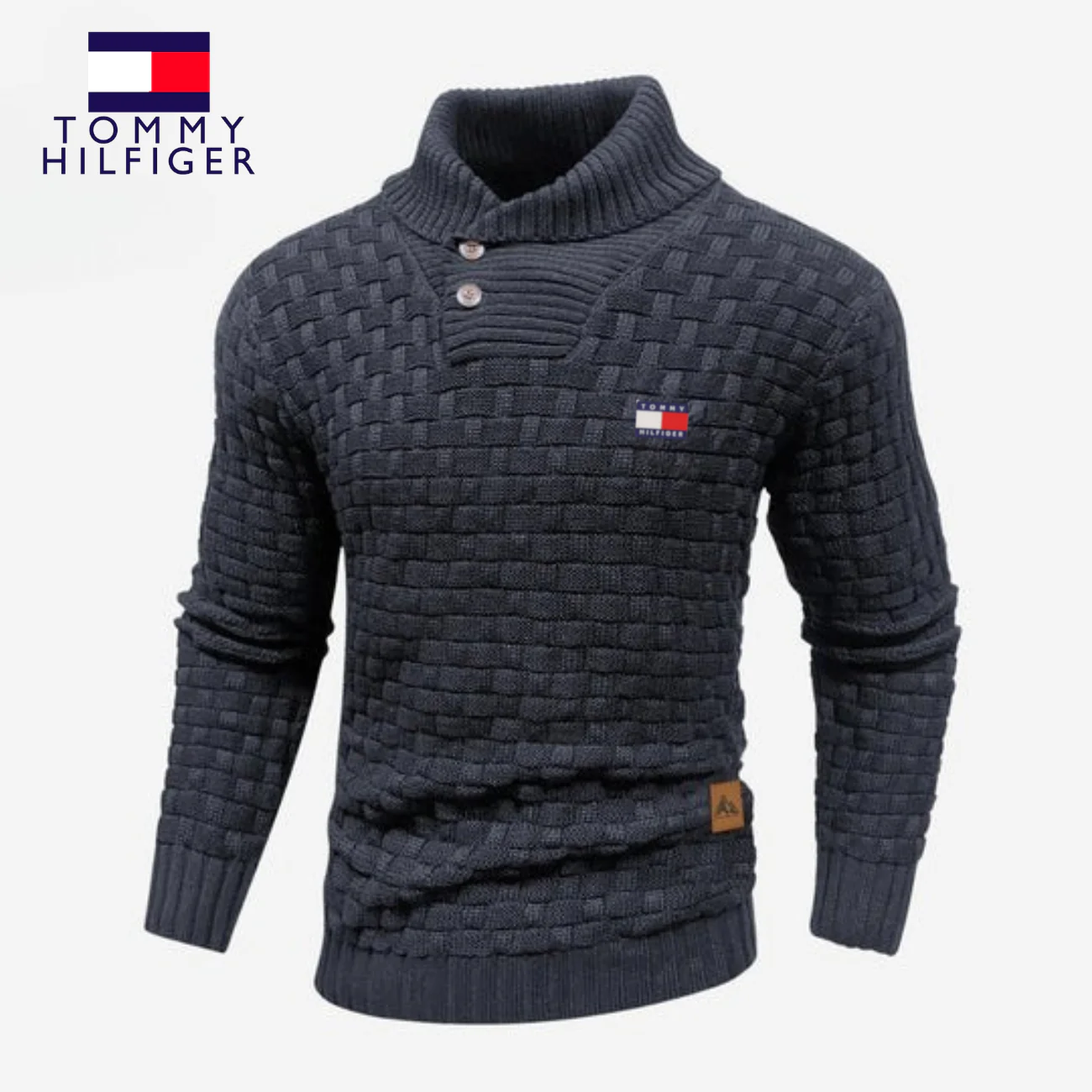 Knitted Sweater with Buttoned Collar || CLEARANCE SALE - Image 4