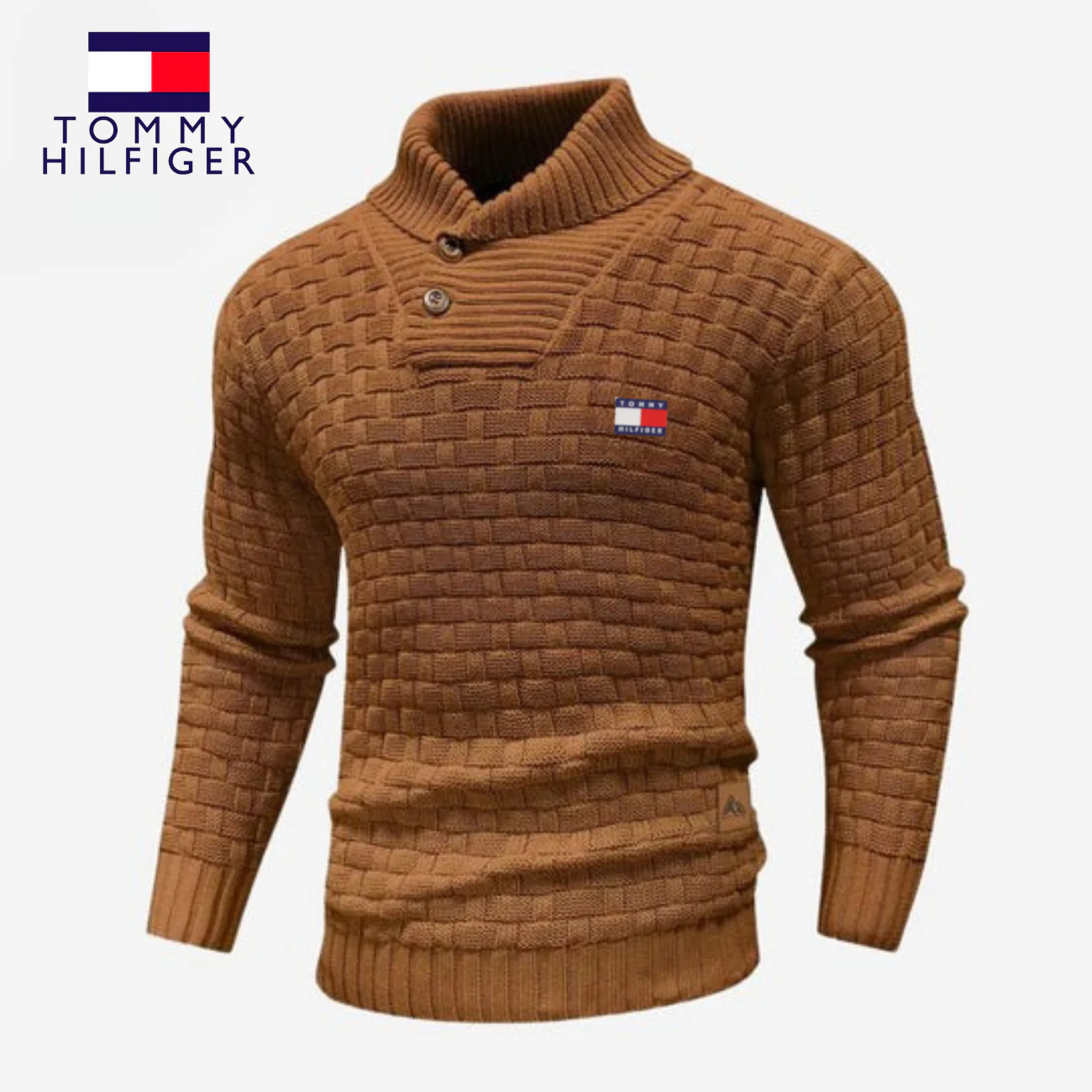 Knitted Sweater with Buttoned Collar || CLEARANCE SALE - Image 5