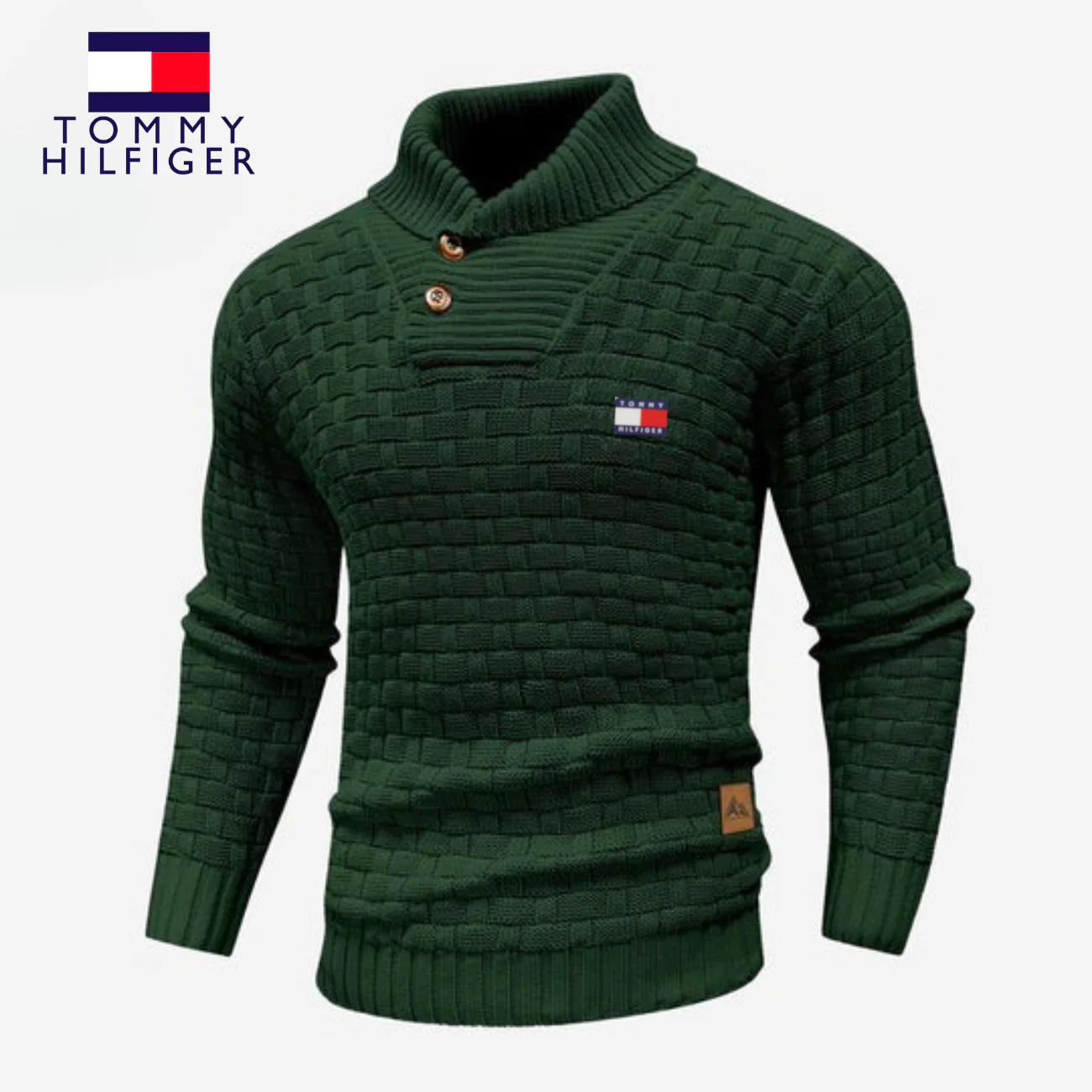 Knitted Sweater with Buttoned Collar || CLEARANCE SALE - Image 6