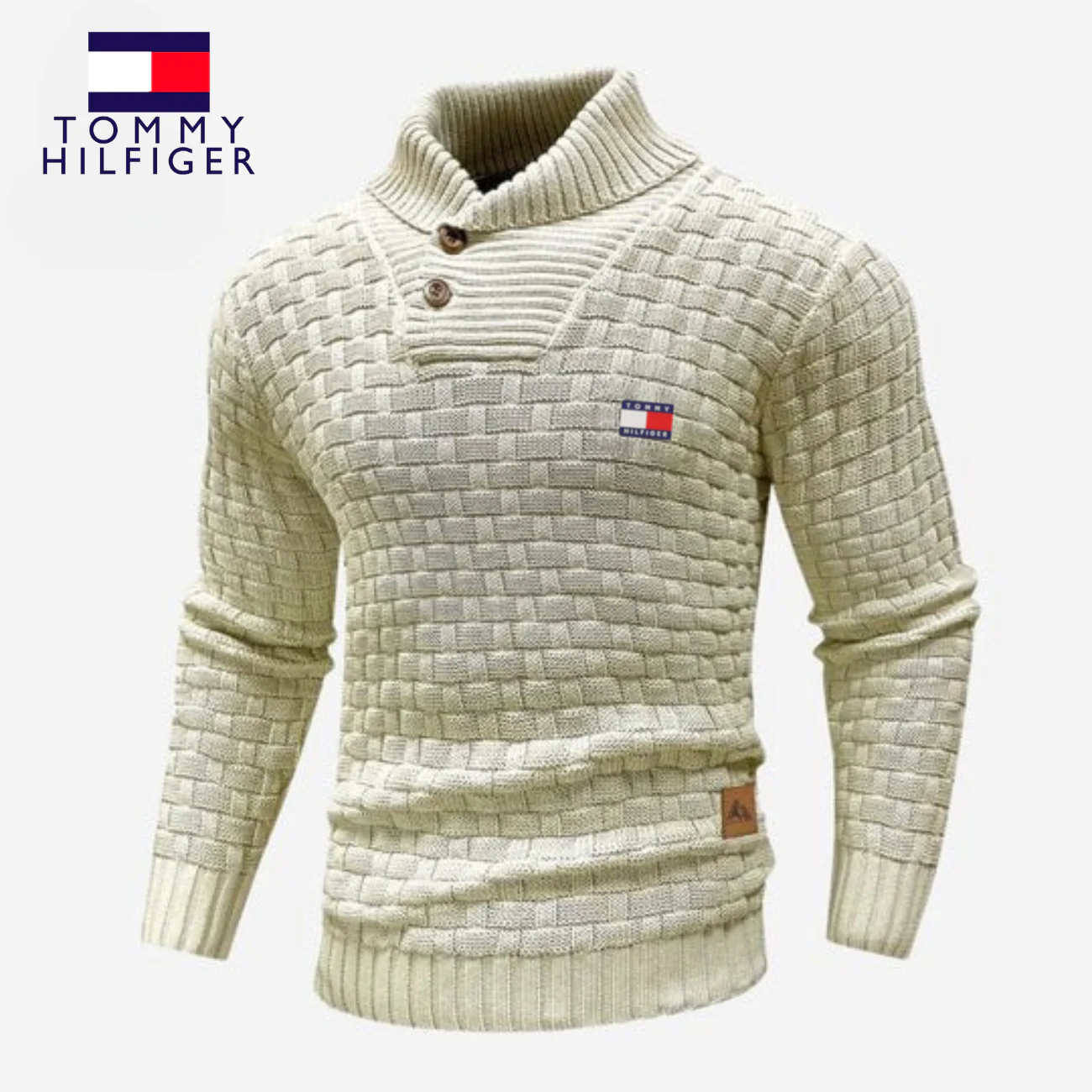 Knitted Sweater with Buttoned Collar || CLEARANCE SALE - Image 8