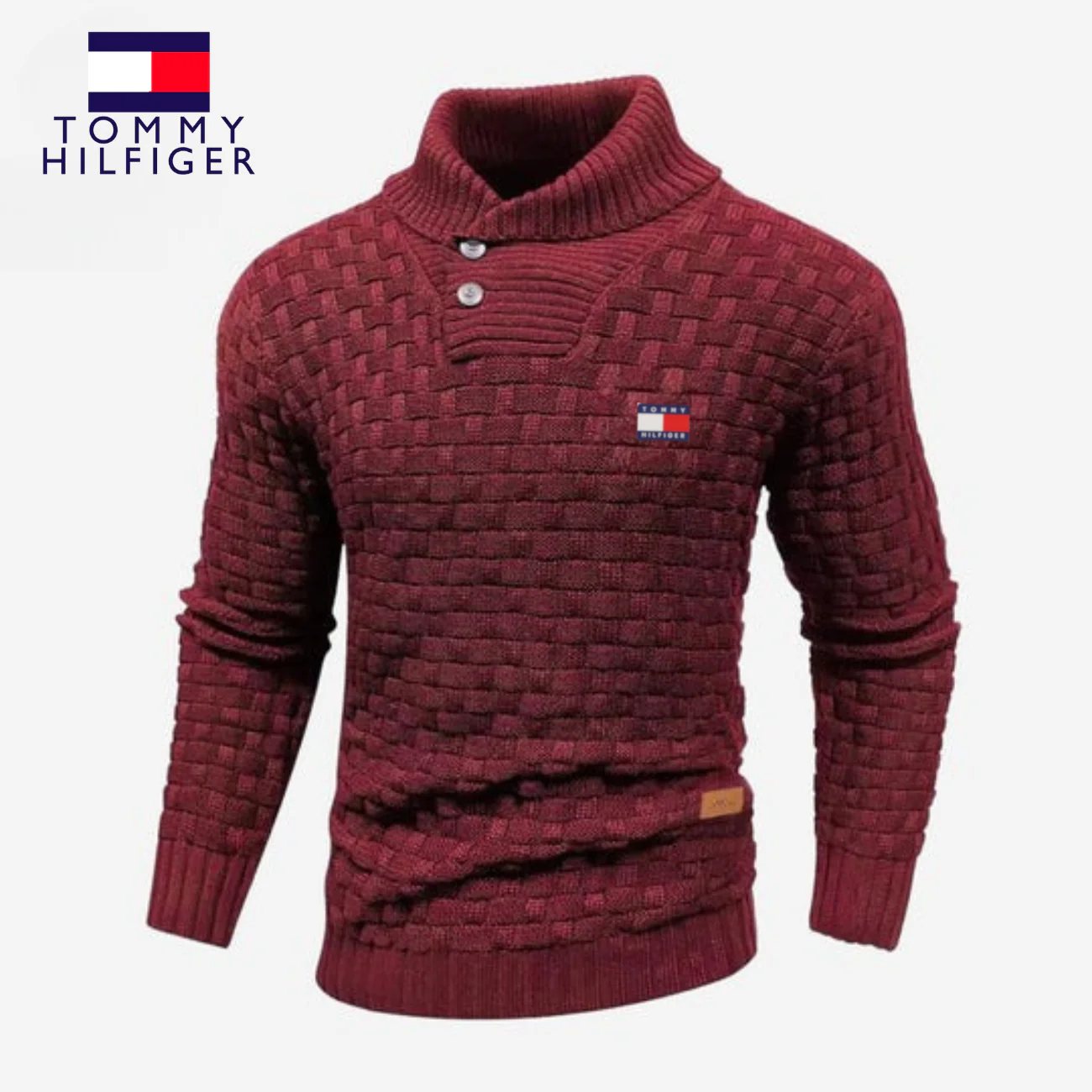 Knitted Sweater with Buttoned Collar || CLEARANCE SALE - Image 9