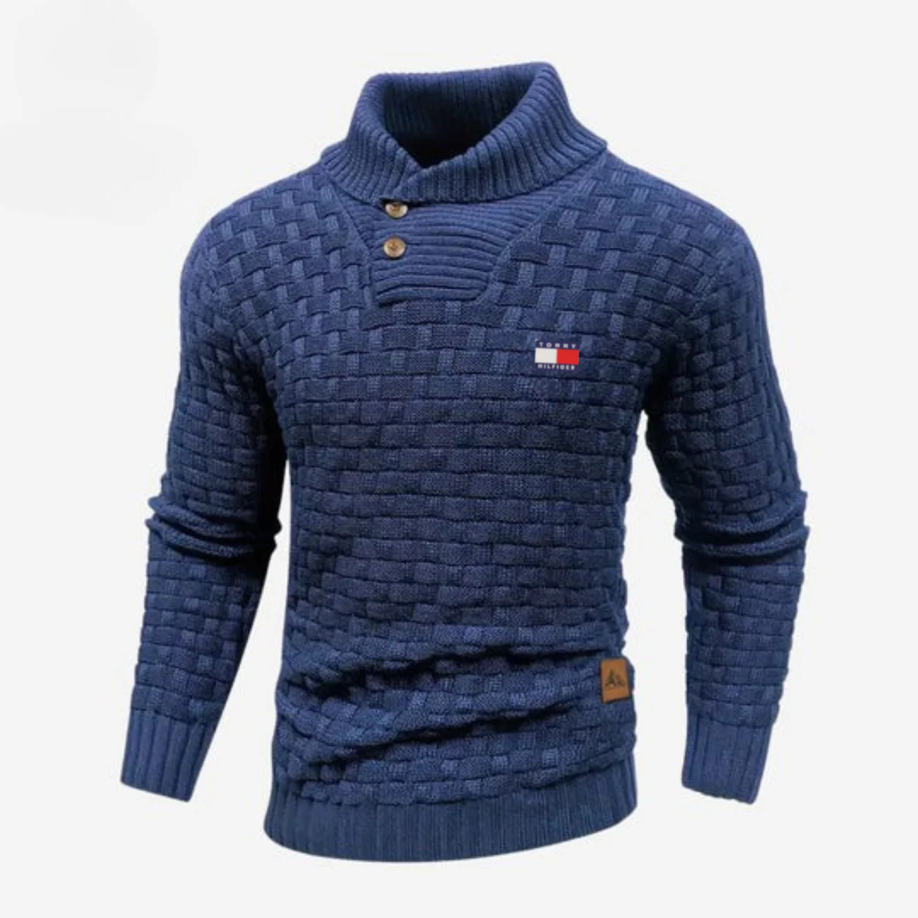 Knitted Sweater with Buttoned Collar || CLEARANCE SALE