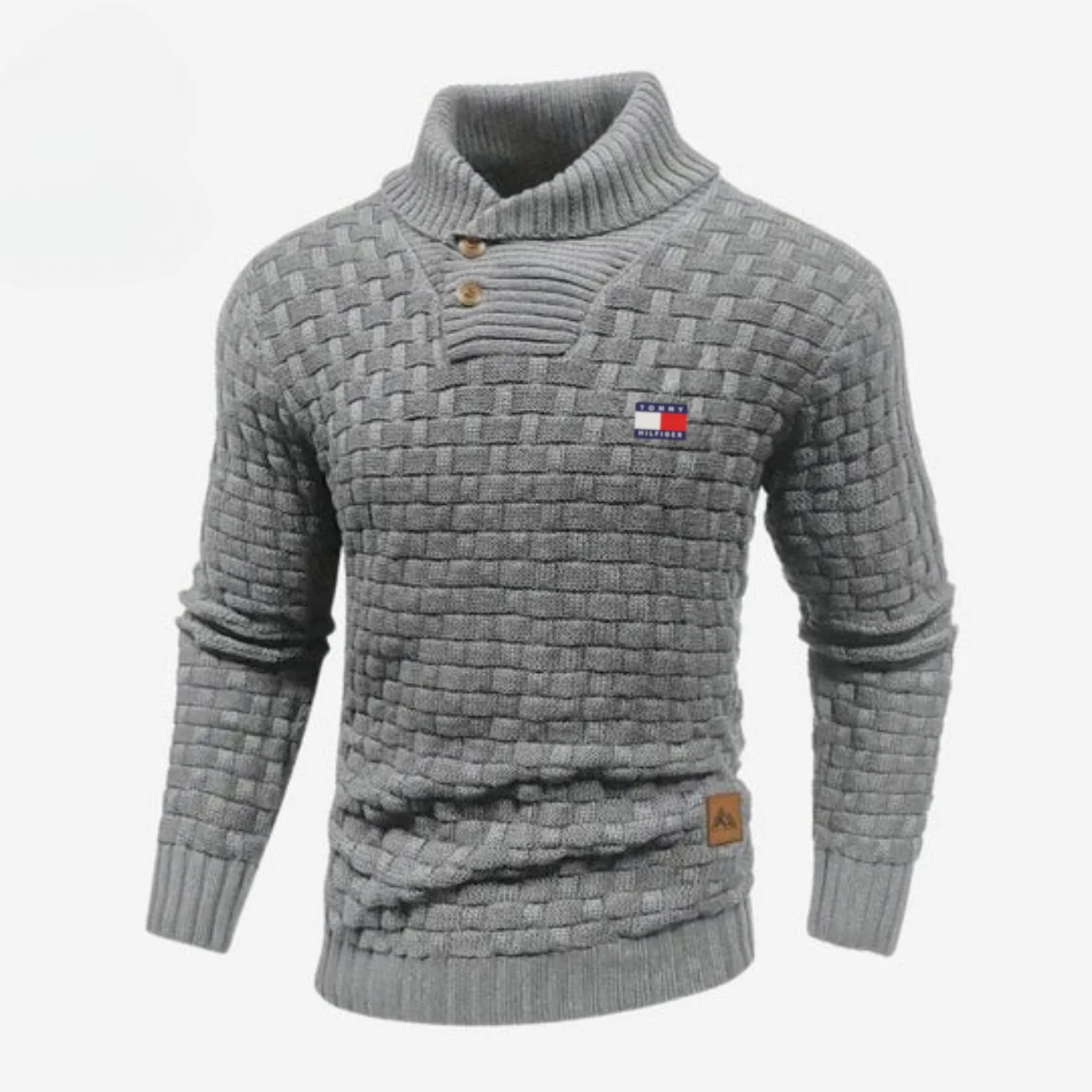 Knitted Sweater with Buttoned Collar || CLEARANCE SALE - Image 3