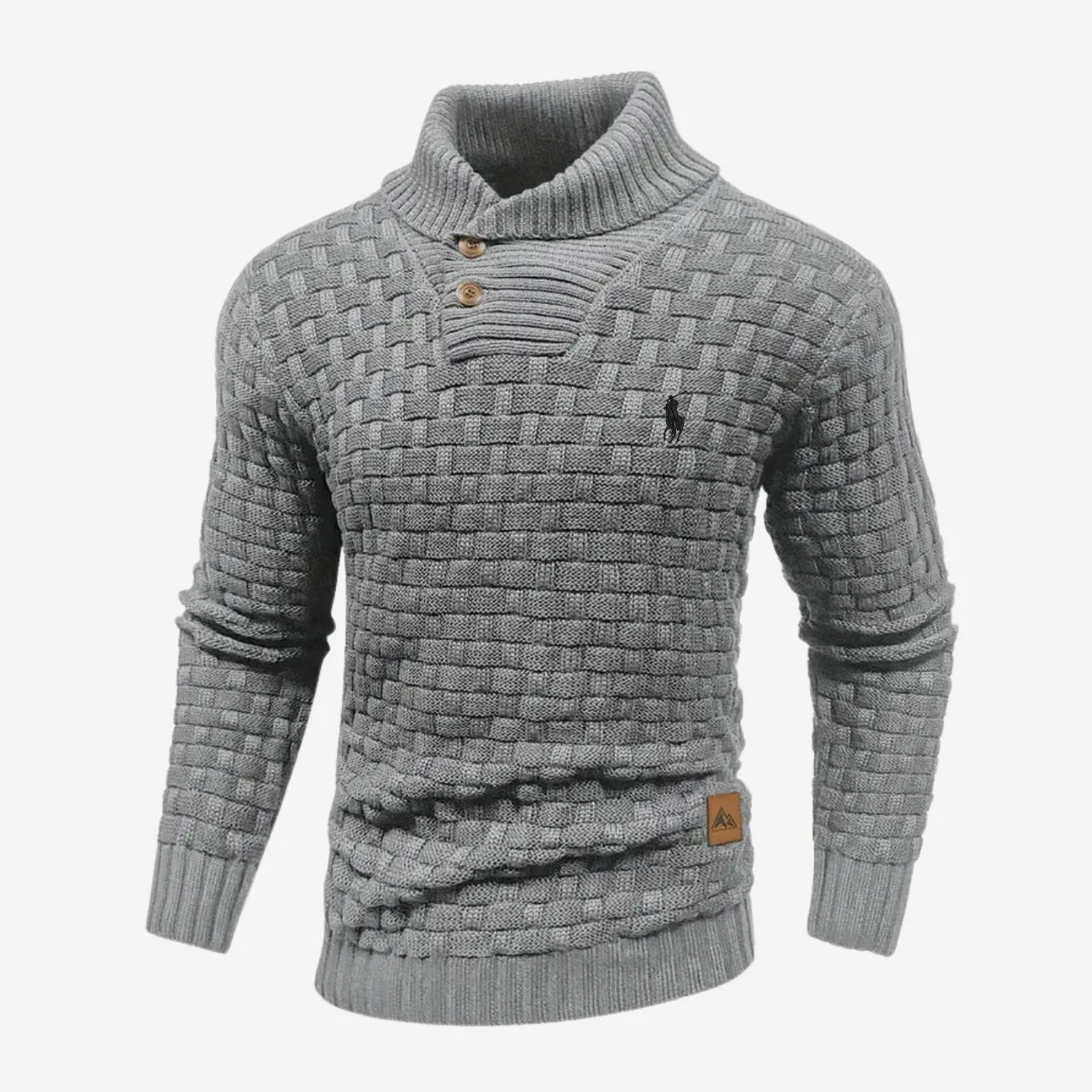 Knitted Sweater with Buttoned Collar - CLEARANCE SALE - Image 3