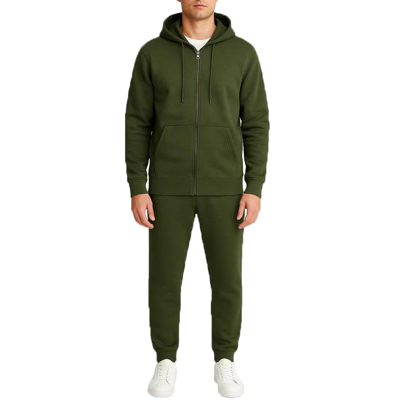 KZZ Men’s Fleece Zip Hoodie & Jogger Sets - Image 5