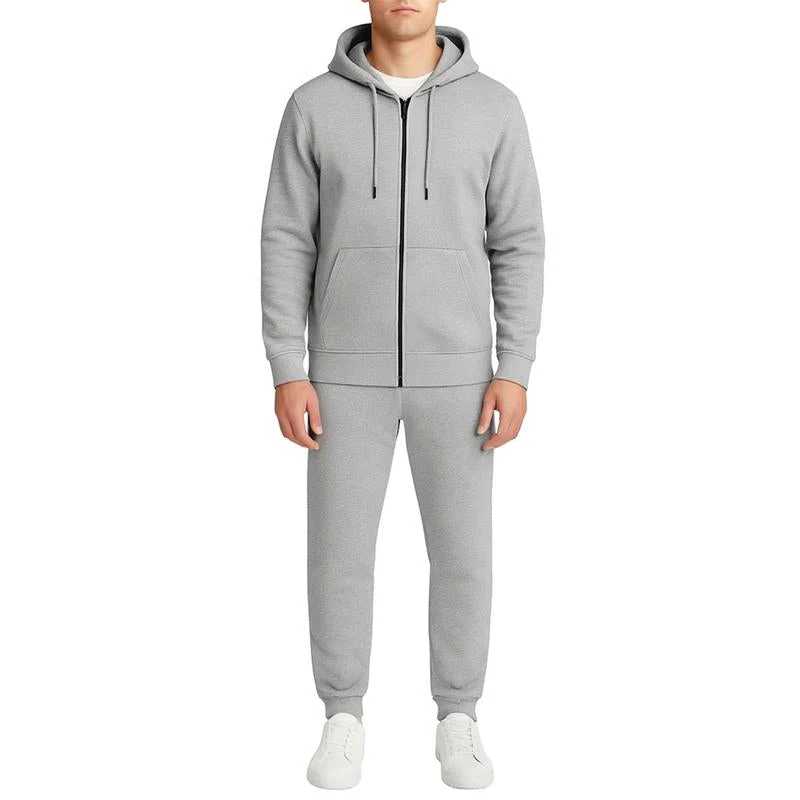 KZZ Men’s Fleece Zip Hoodie & Jogger Sets - Image 7