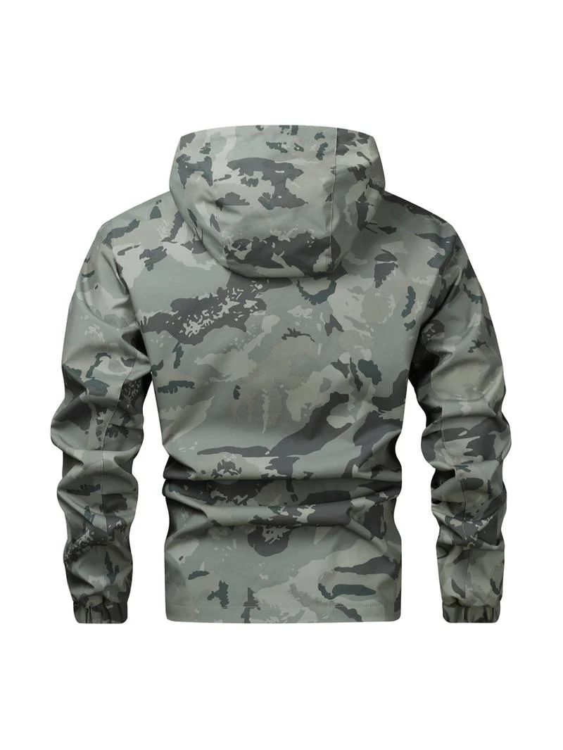 KZZ Camouflage Print Zip-Up Hooded Jacket - Image 6