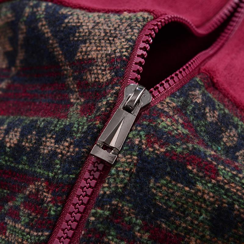 KZZ Men's Ethnic Pattern Full Zip Cardigan Sweatshirt, Stand Collar Casual Jacket - Image 6