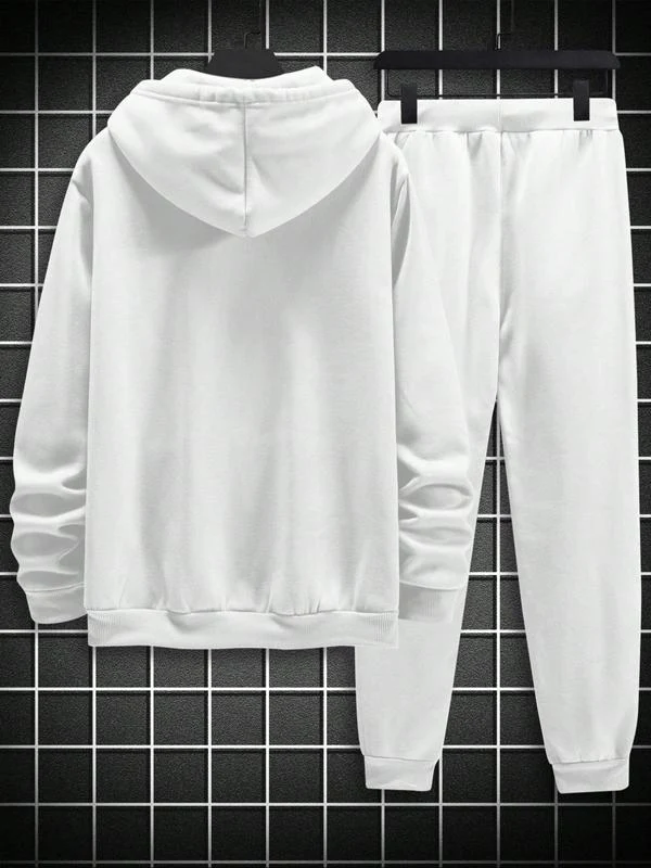 KZZ Men's Fleece Jogger Set, Hooded Sweatshirt & Drawstring Pants - Image 5
