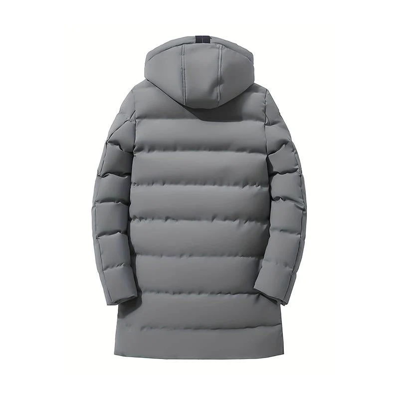 KZZ Men's Heavy-Duty Windproof Winter Coat - Thickened Full-Zip Hooded Jacket - Image 8