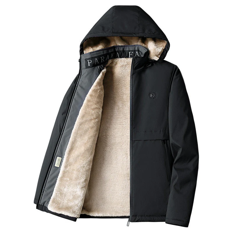 KZZ Men's Solid Thermal Lined Zip Up Heated Jacket - Image 3