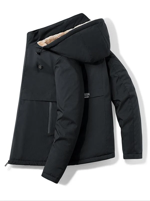 KZZ Men's Solid Thermal Lined Zip Up Heated Jacket - Image 5