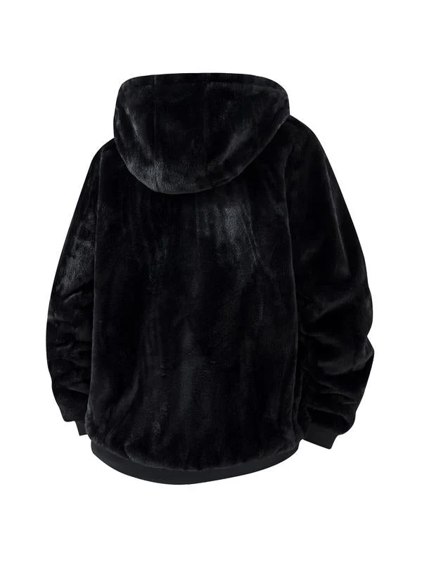 KZZ Men's Winter Fashion Fleece Jacket, Trendy Leopard Print Double-Sided Warm Coat - Image 6
