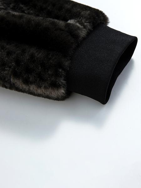 KZZ Men's Winter Fashion Fleece Jacket, Trendy Leopard Print Double-Sided Warm Coat - Image 9
