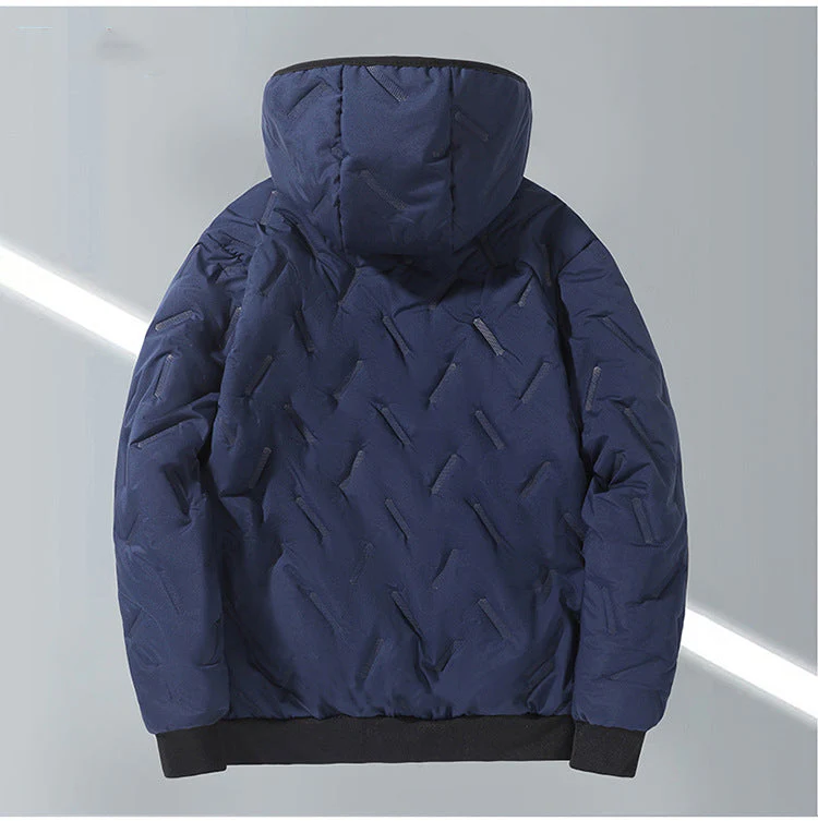 KZZ Men's Winter Warm Jacket with Fleece Lining Polyester Fiber Material Coats - Image 7