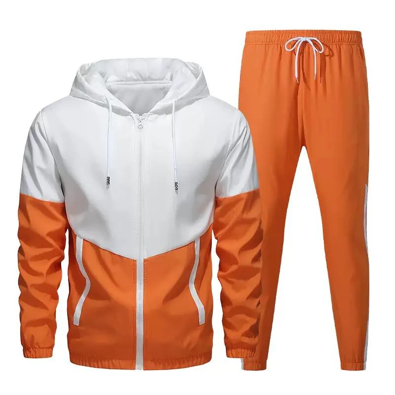 KZZ patchwork jacket and casual sports pants two-piece set - Image 6