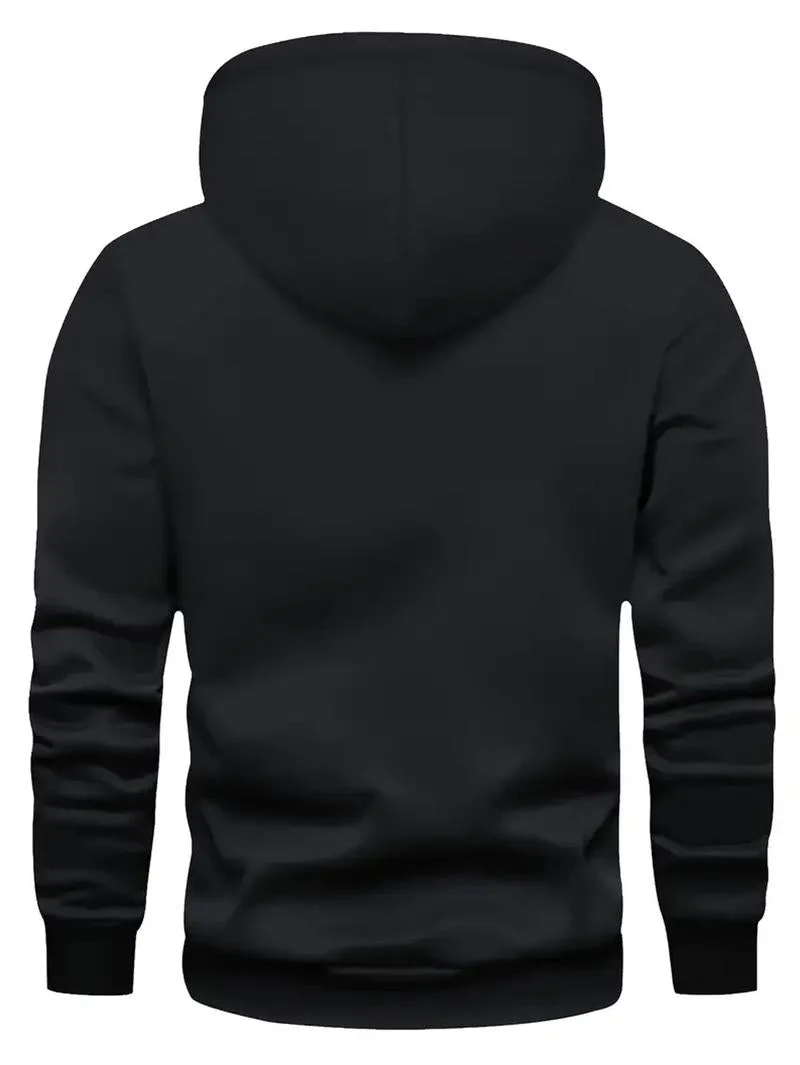 KZZ print hoodie men's fleece sweatshirt, United States letter print unisex casual - Image 11