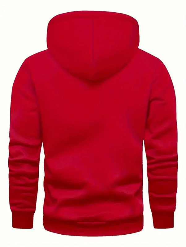 KZZ print hoodie men's fleece sweatshirt, United States letter print unisex casual - Image 9