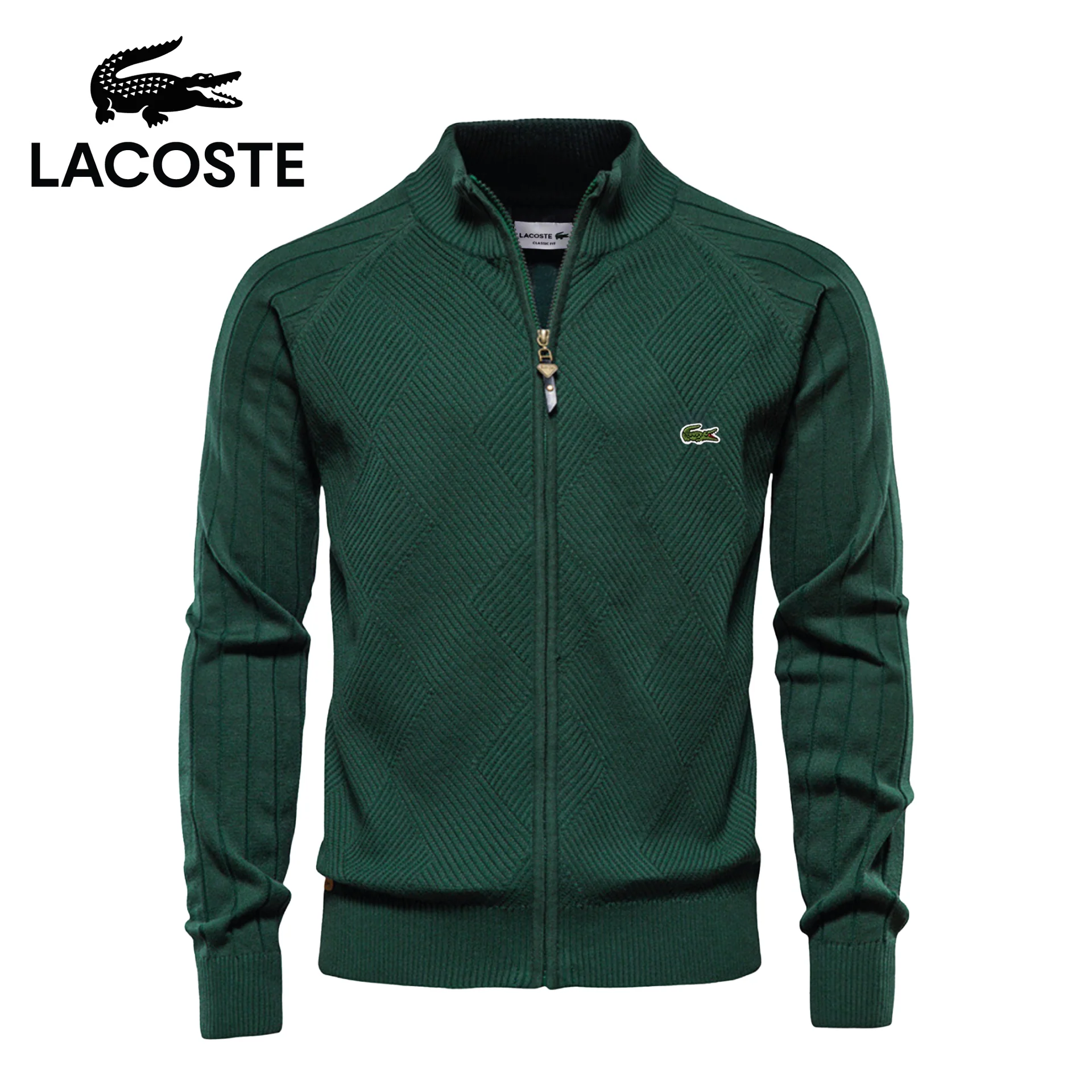 LC Men's Textured Zip-Up Sweater - Image 3